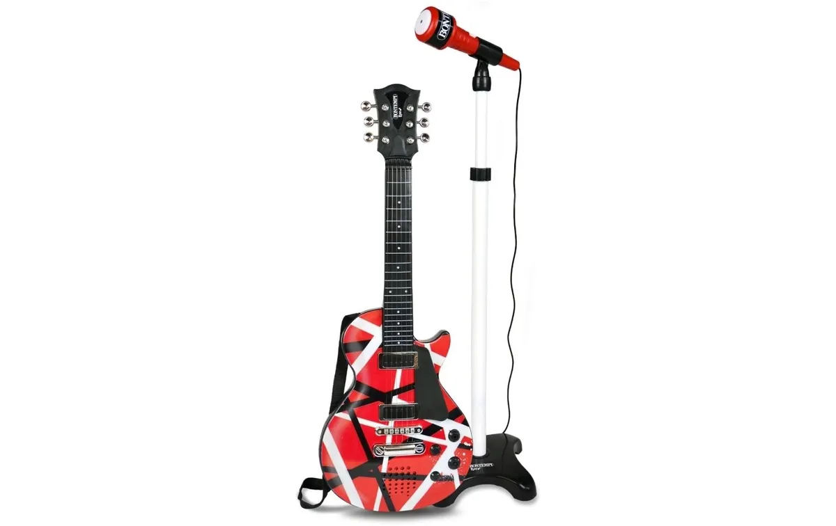 Bontempi Rockgitarre mit Standmikrofon Rot Bontempi Rockgitarre mit Standmikrofon Rot