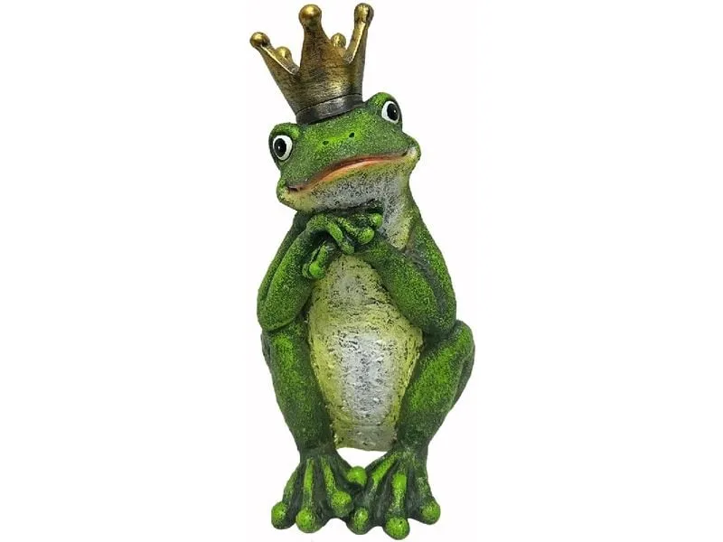 Dameco Dekofigur Froschkönig sitzend 11 x 13 x 24 cm