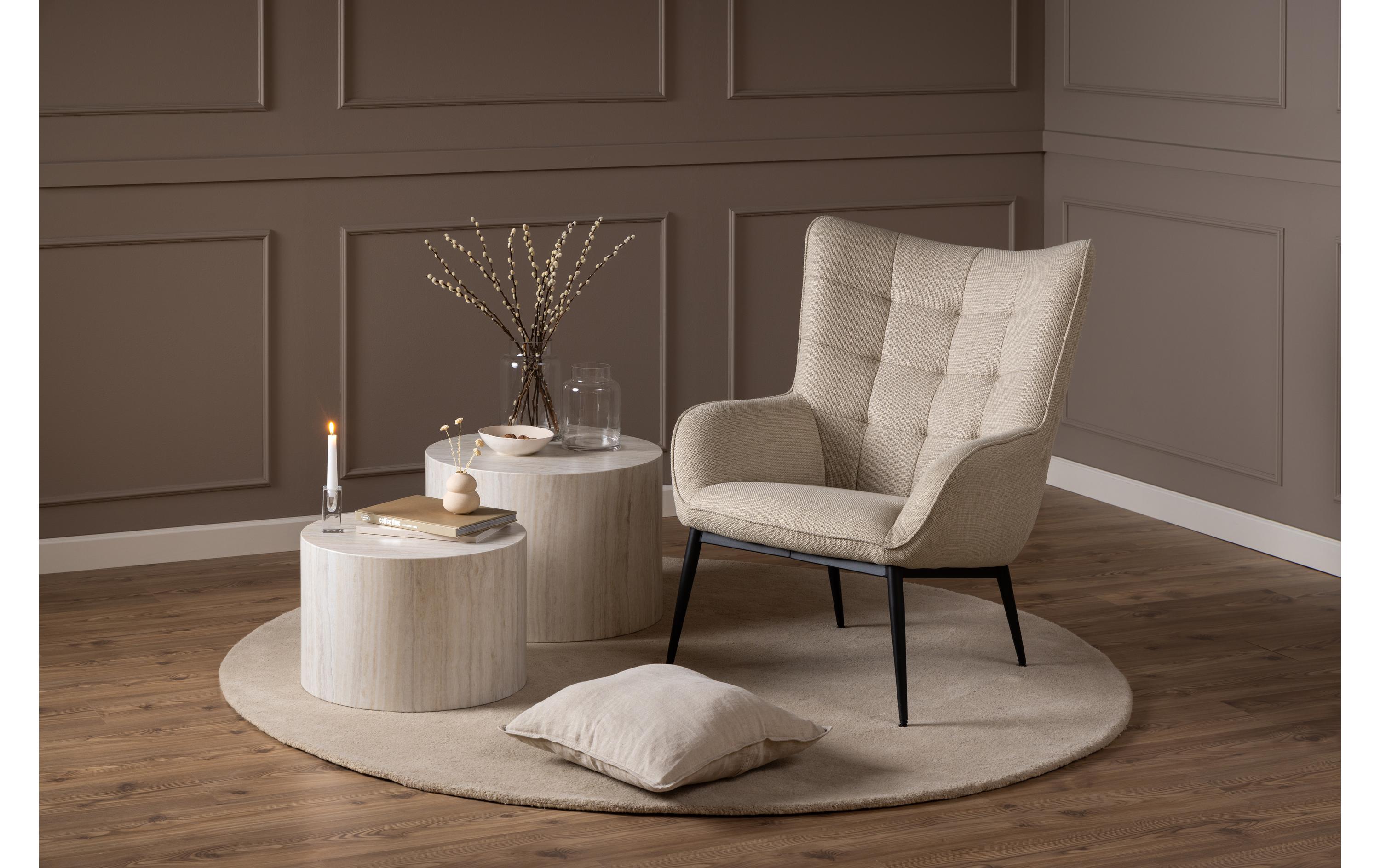 AC Design Sessel Redding Stahl/Textil, Beige