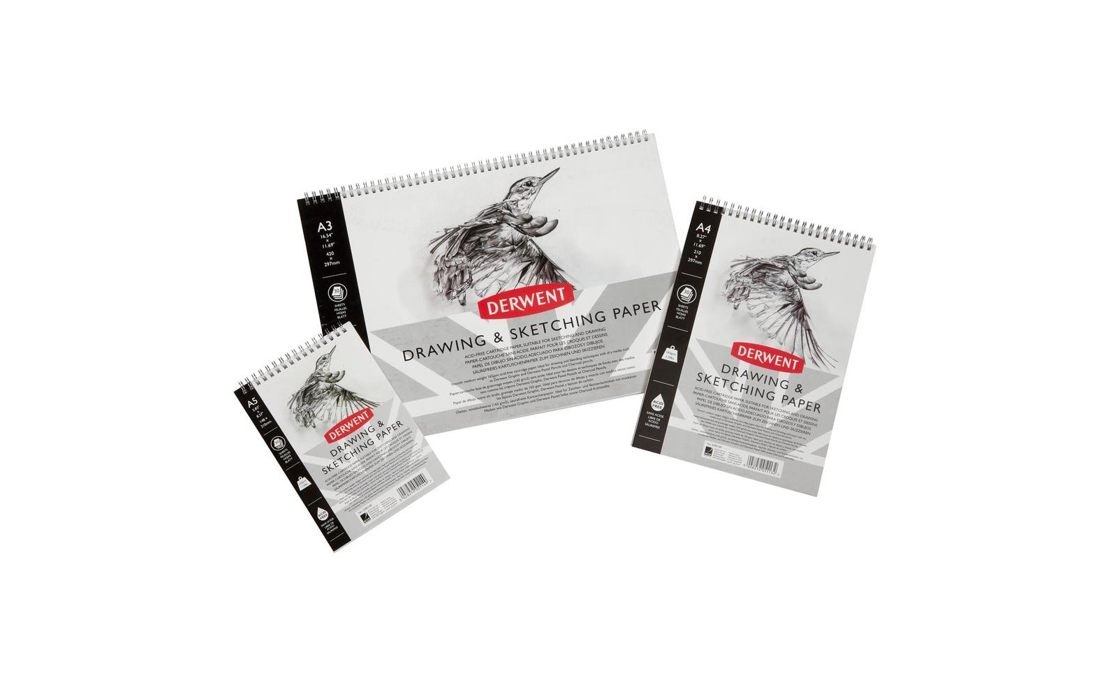 Derwent Skizzenblock, DIN-A3, Querformat, 30 Blatt