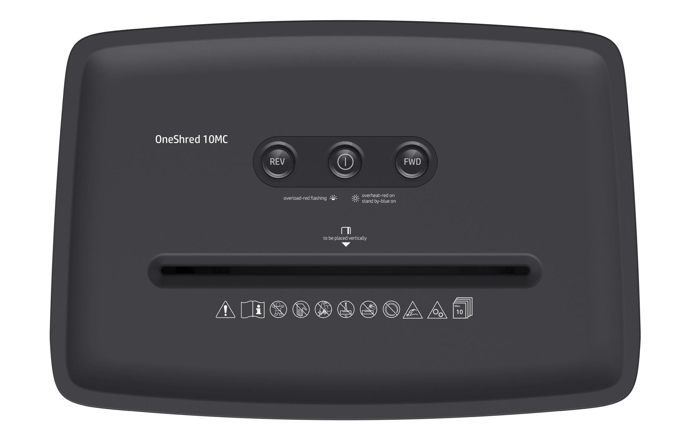 HP Aktenvernichter OneShred 10MC P-5, 10 Seiten