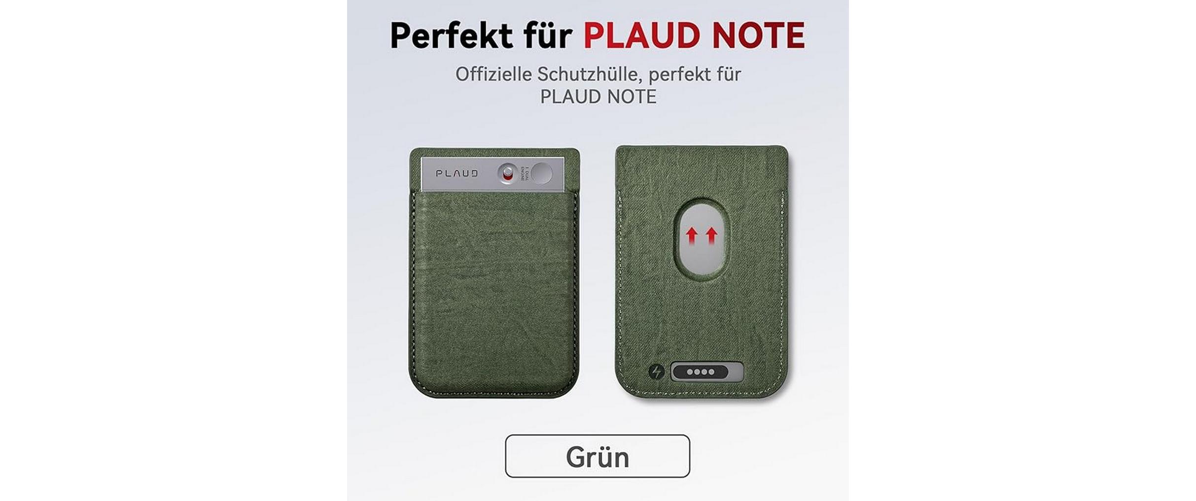 Plaud Note Magnetische Hülle Grün