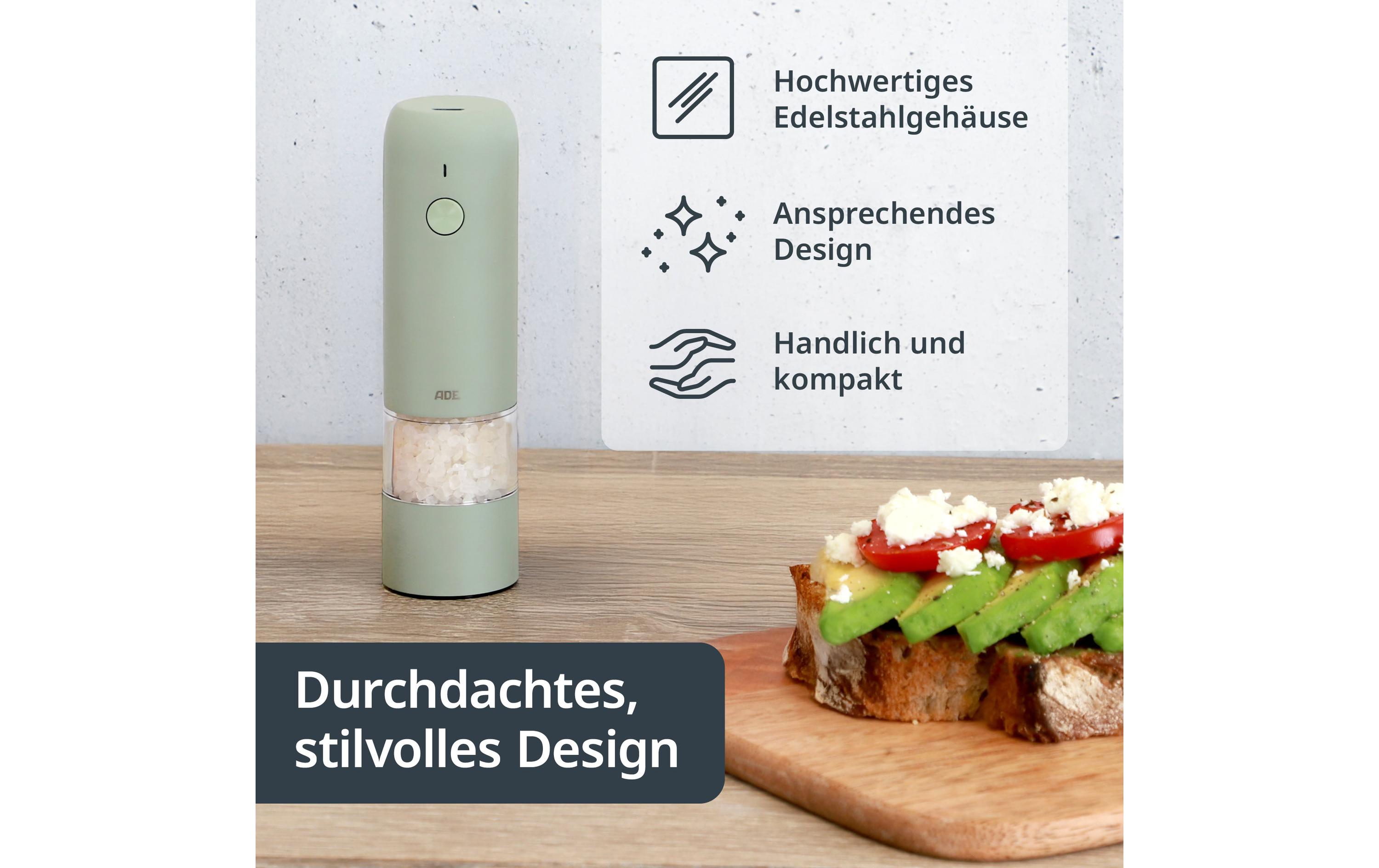 ADE Salz- und Pfeffermühle 13.9 cm, Salbei