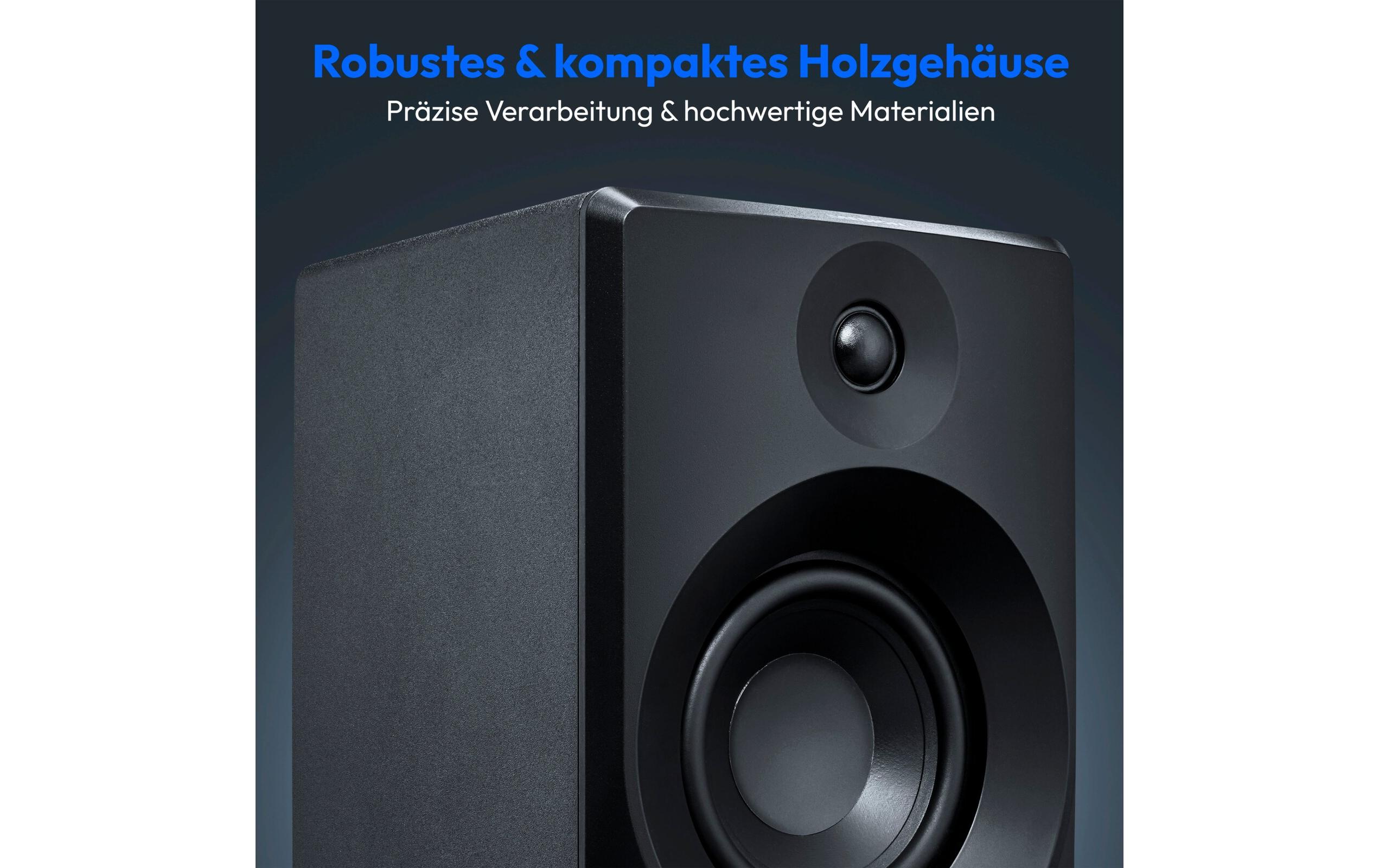 Medion Regallautsprecher Paar LIFE P61925 Schwarz