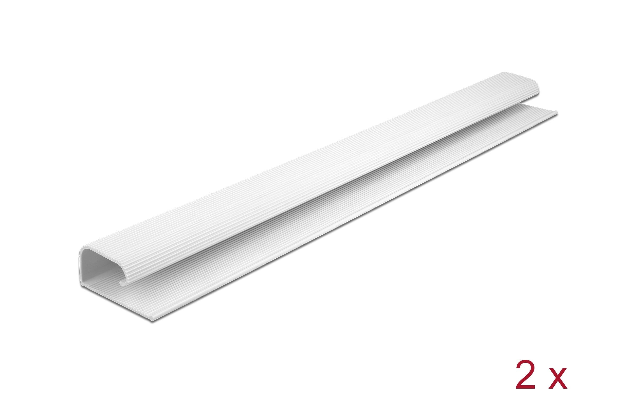 Delock Kabelkanal für Untertischmontage 0.4 m x 57 mm Weiss 2 Stück
