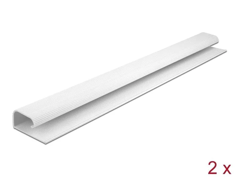 Delock Kabelkanal für Untertischmontage 0.4 m x 57 mm Weiss 2 Stück