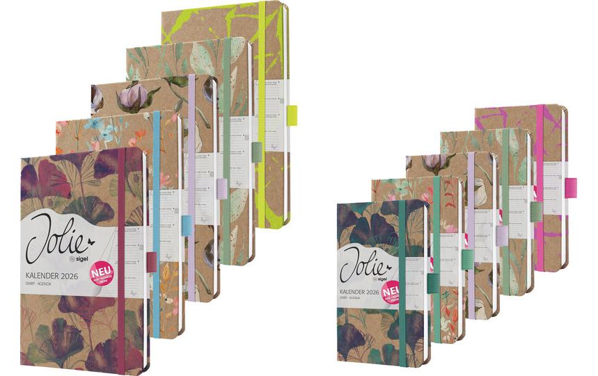 Jolie Wochenagenda Pure, Cotton Fields Blume, 2026, Mehrfarbig