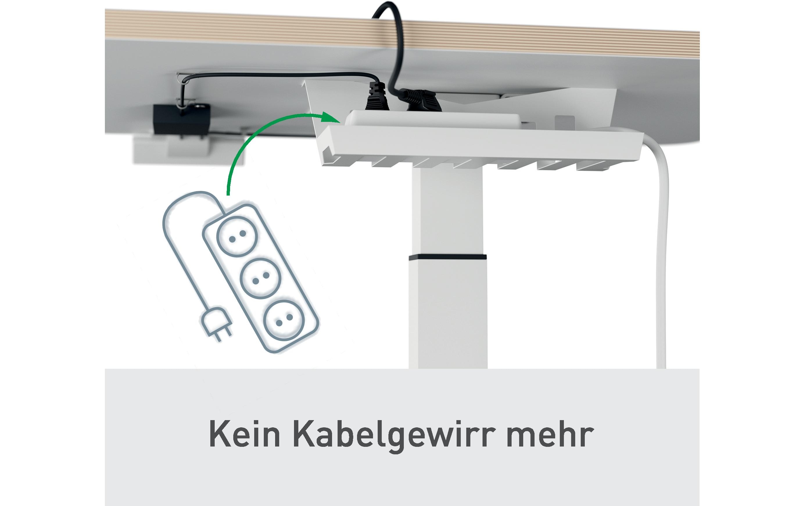 Leitz Ergo, höhenverstellbarer Sitz-Stehtisch Weiss