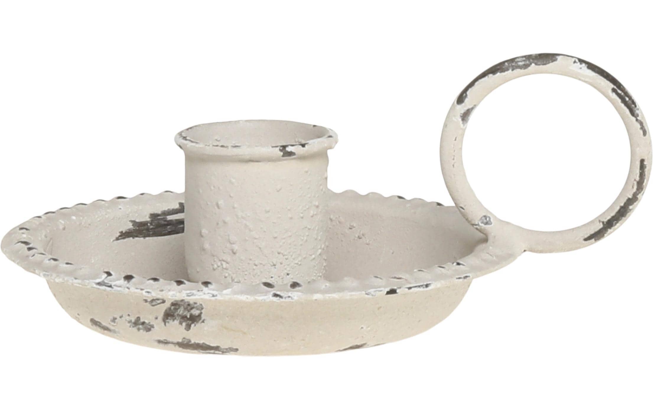 Chic Antique Kerzenständer 5 x 10.5 x 8 cm, Weiss
