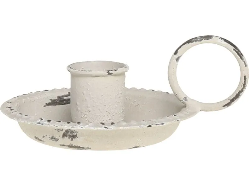 Chic Antique Kerzenständer 5 x 10.5 x 8 cm, Weiss Chic Antique Kerzenständer 5 x 10.5 x 8 cm, Weiss