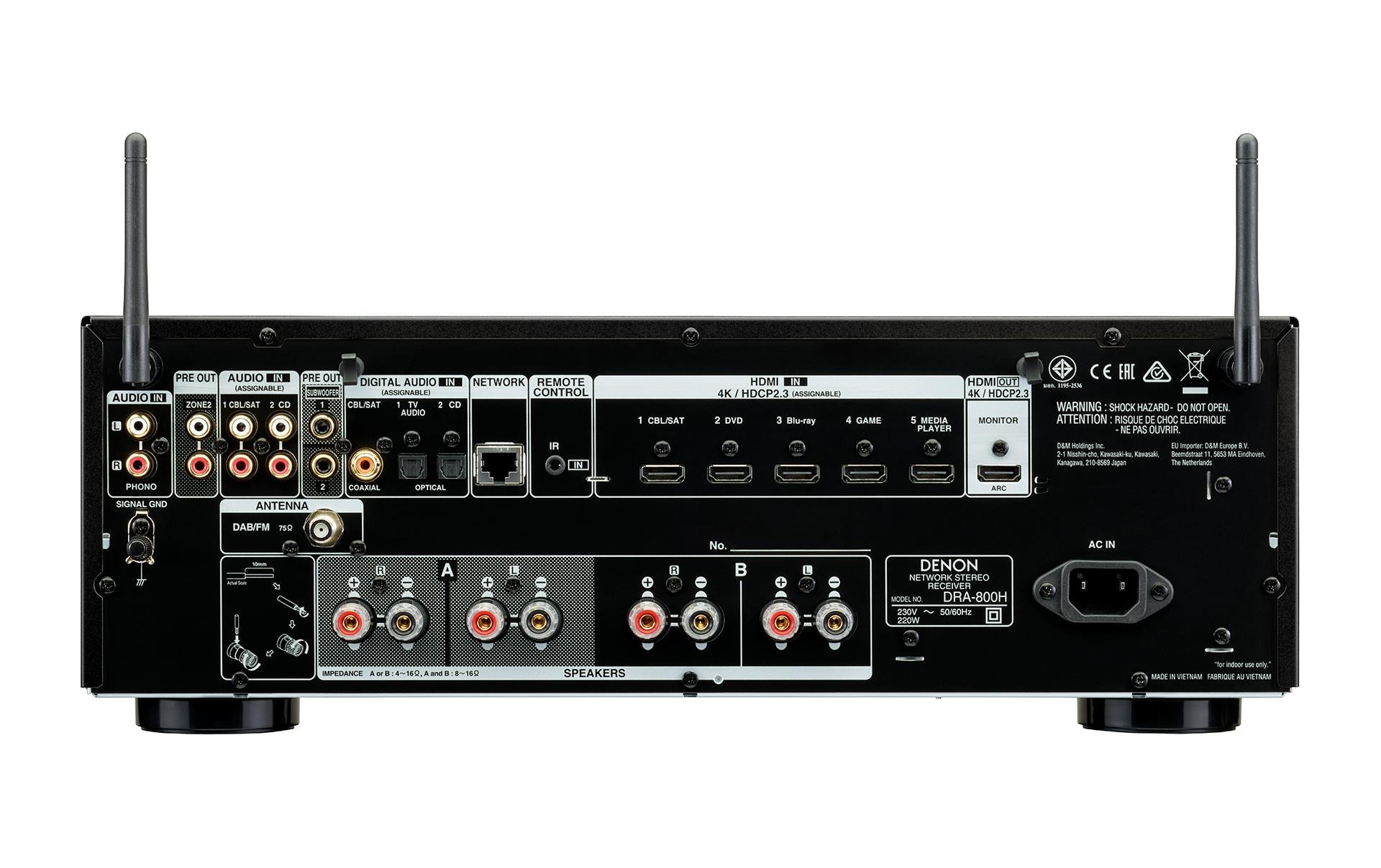Denon Stereo-Netzwerkreceiver DRA-800H Silber