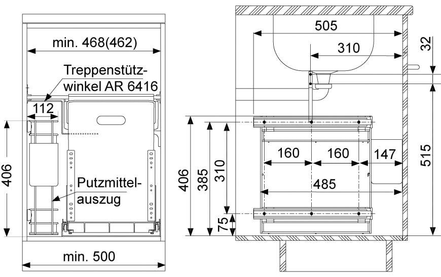 Müllex Abfalleimer OEKONOM 35/2/2 P