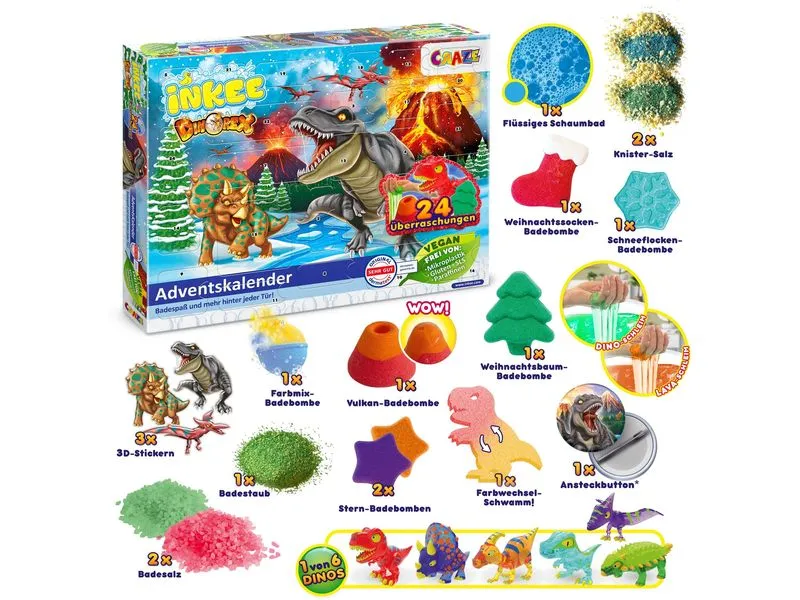 Craze CRAZE Adventskalender Inkee Dino Adventskalender Inkee Dino Craze CRAZE Adventskalender Inkee Dino Adventskalender Inkee Dino