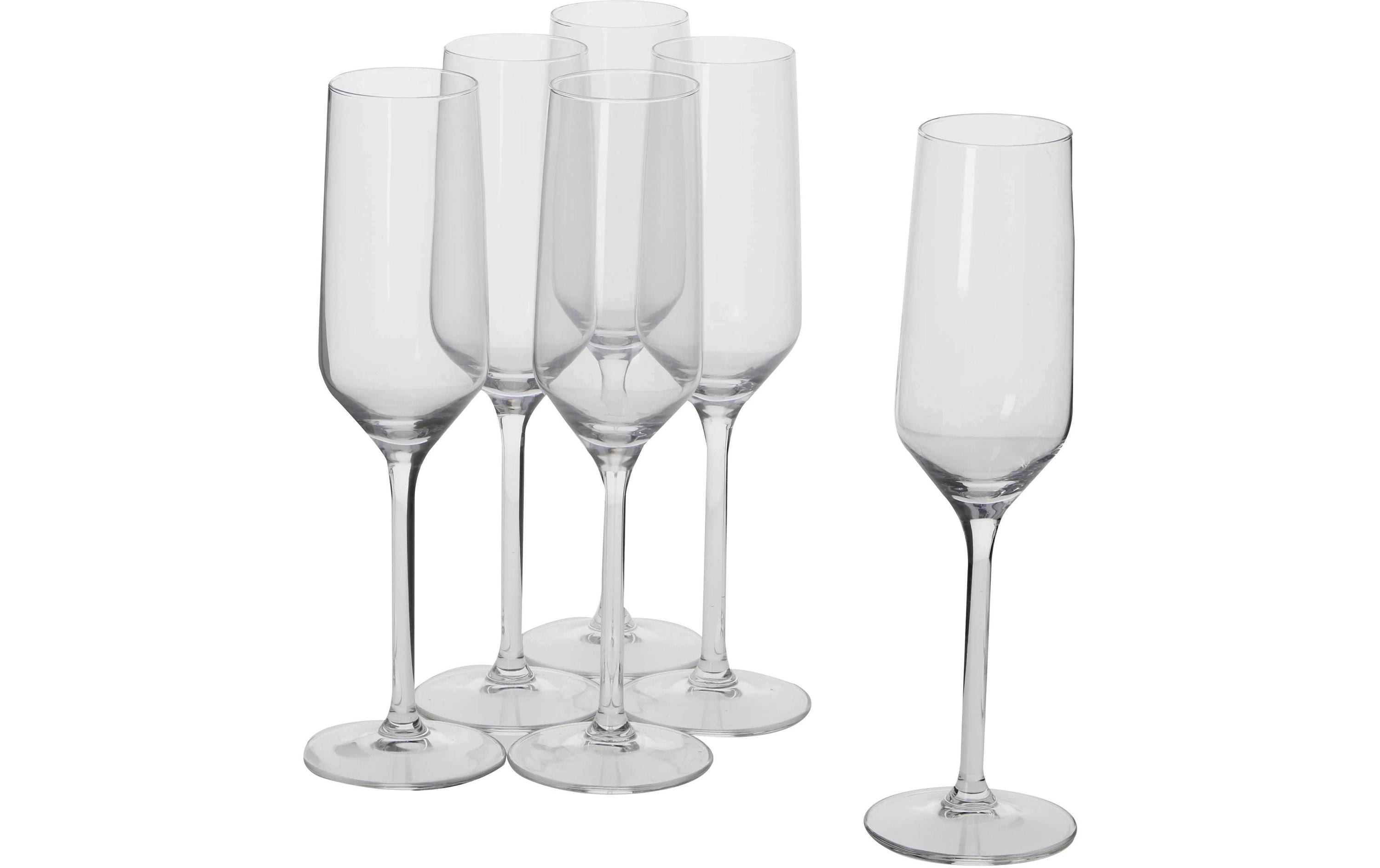 ALPINA Champagnerglas-Set 220 ml, 6 Stück, Transparent