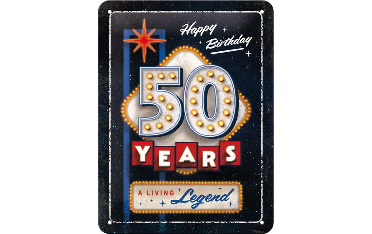 Nostalgic Art Schild 50 Years Birthday 15 x 20 cm, Metall