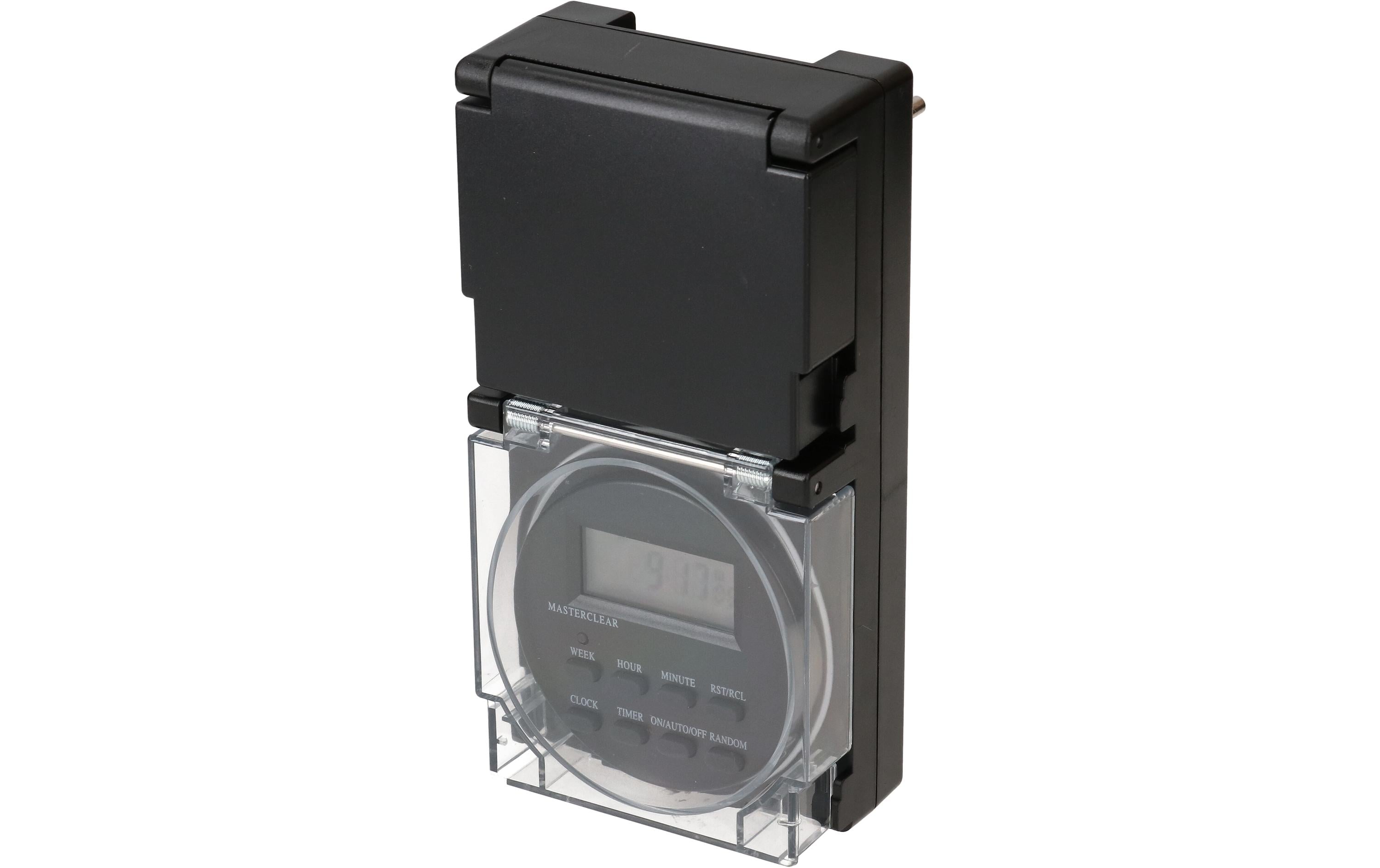 Max Hauri Zeitschaltuhr IP55 Digital, Schwarz