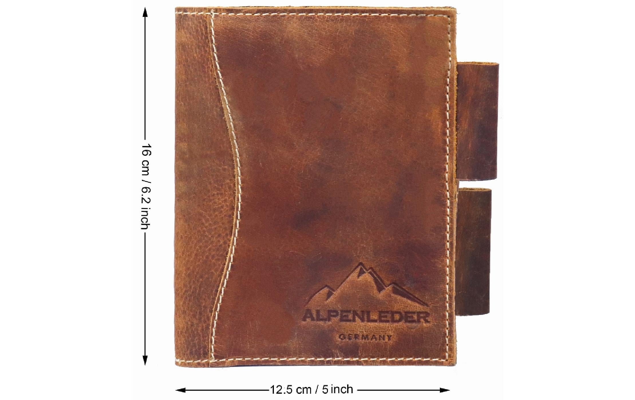 Alpenleder Notizbuch Goethe A6, liniert, Wild Camel