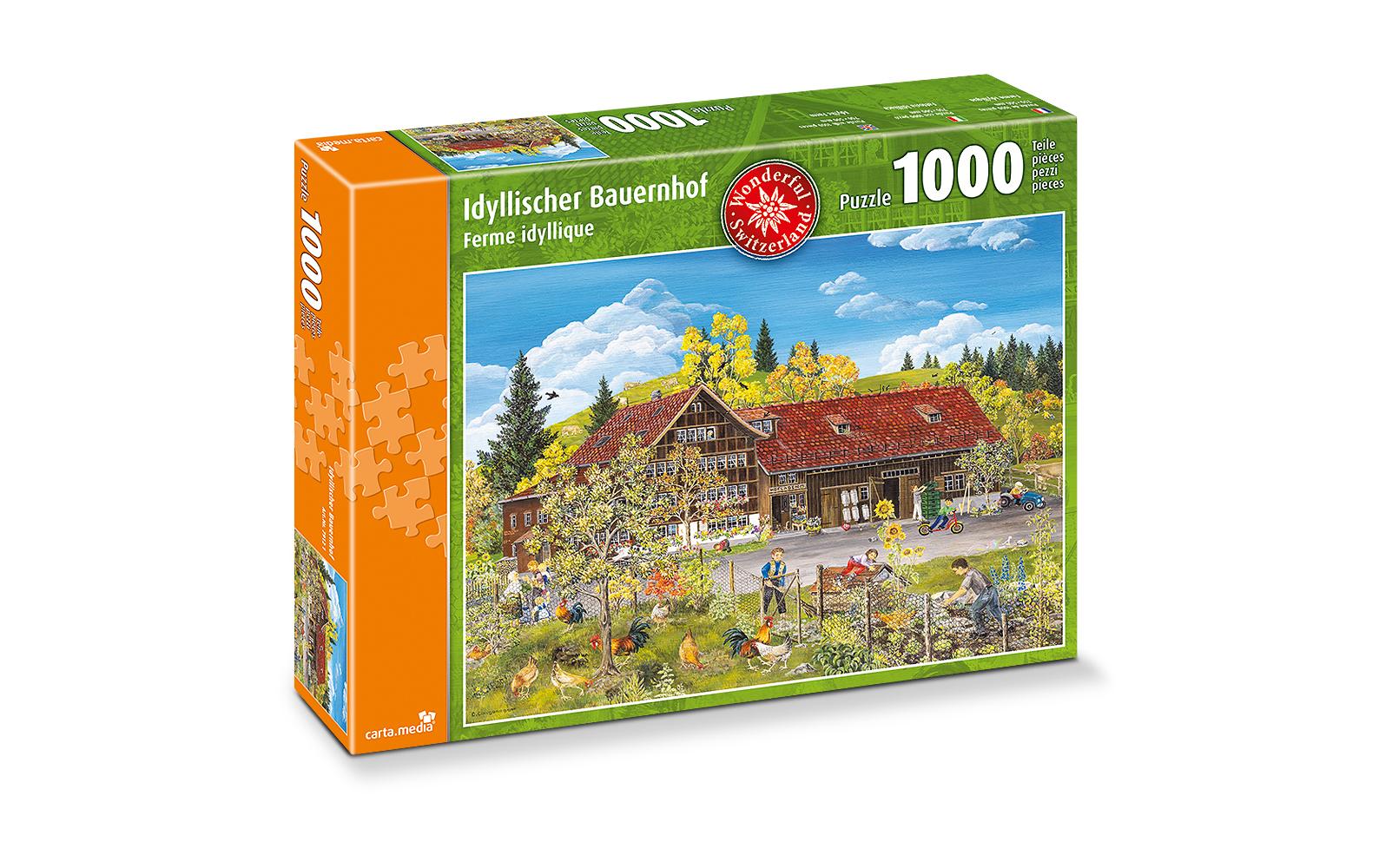 Carta.Media Puzzle Idylischer Bauernhof 1000 Teile