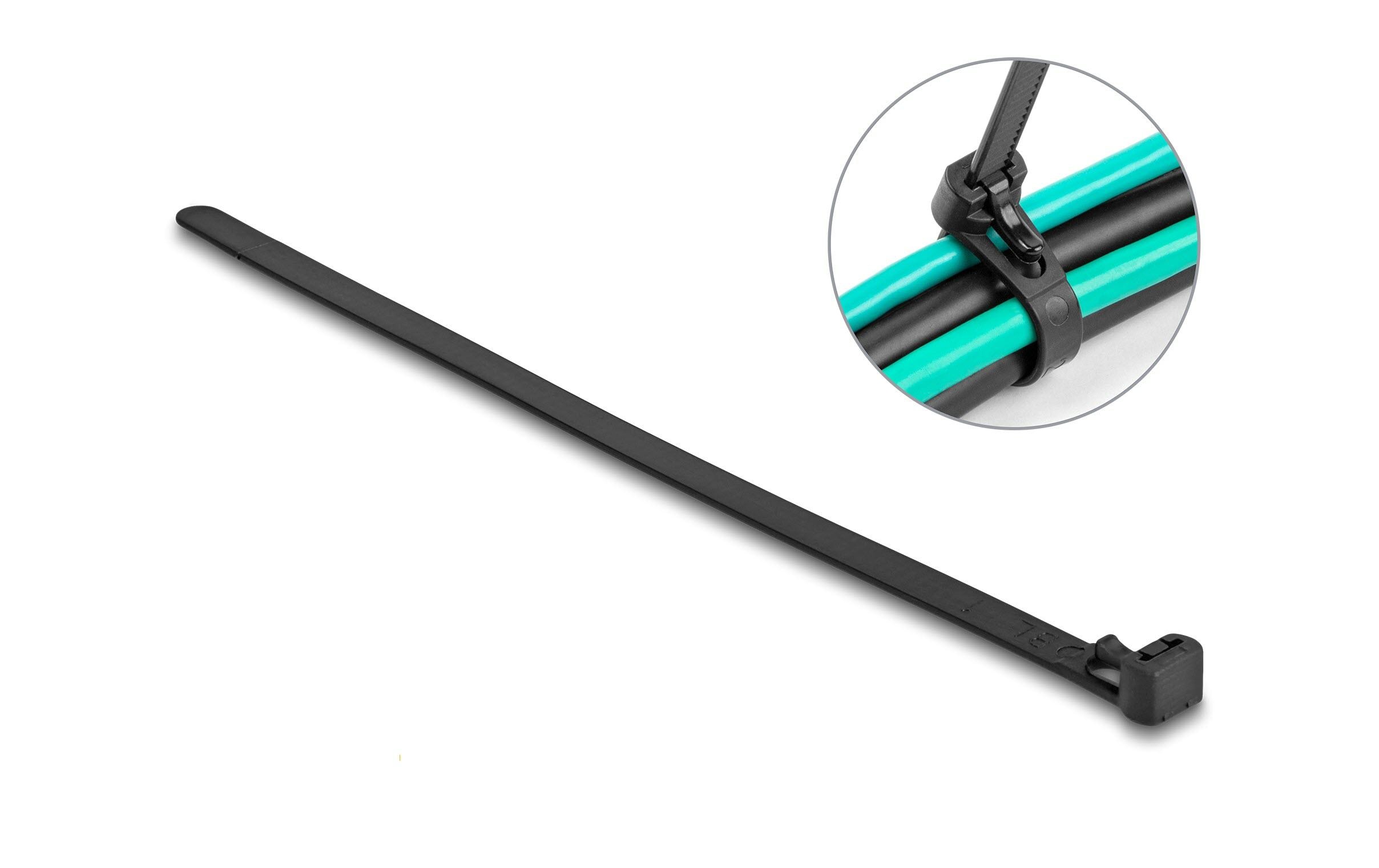 Delock Kabelbinder hitzebeständig 150 mm x 7.5 mm, 100 Stück Delock Kabelbinder hitzebeständig 150 mm x 7.5 mm, 100 Stück