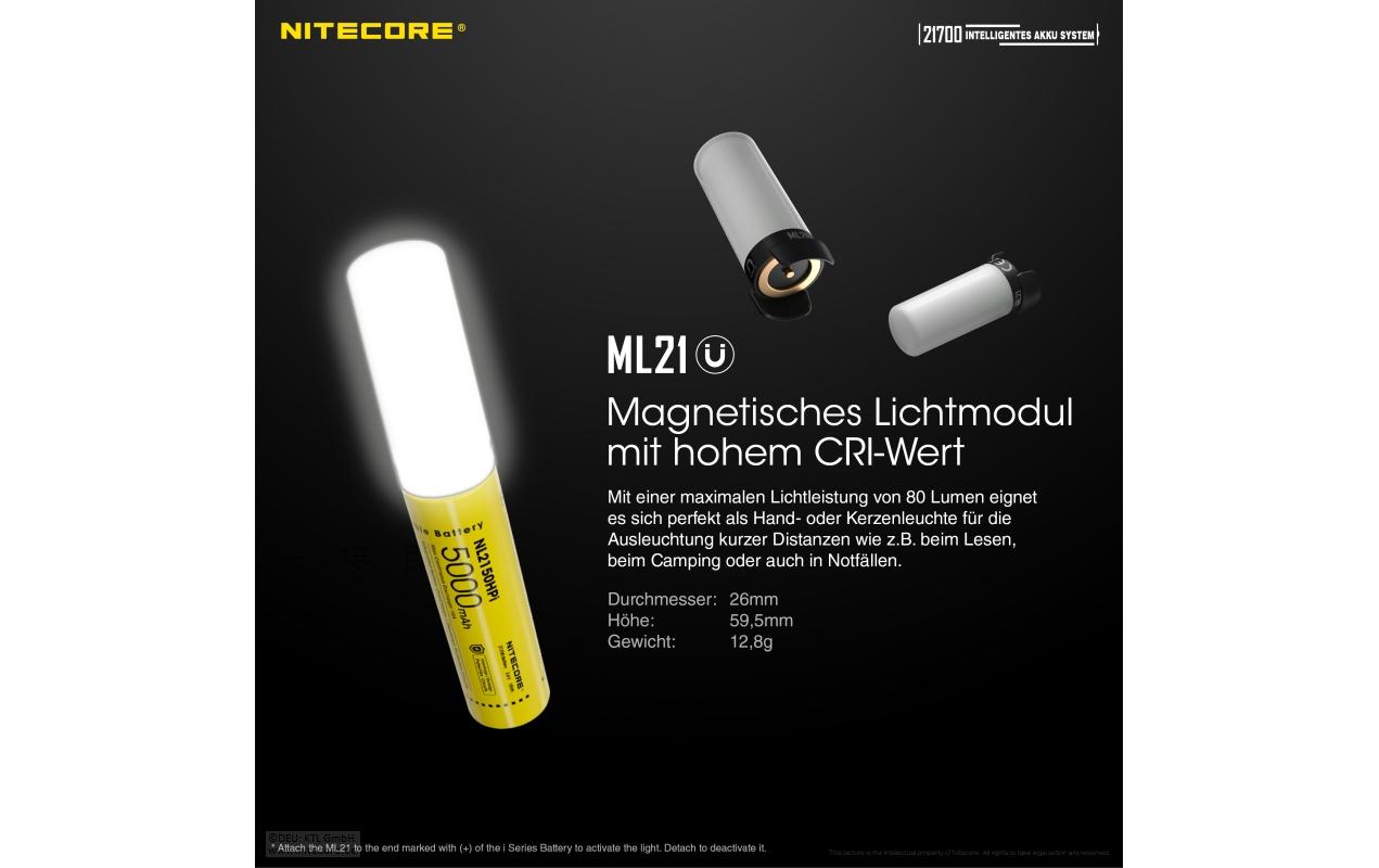 Nitecore Campinglampe NL2150HPi Akku-Set 3 -in-1