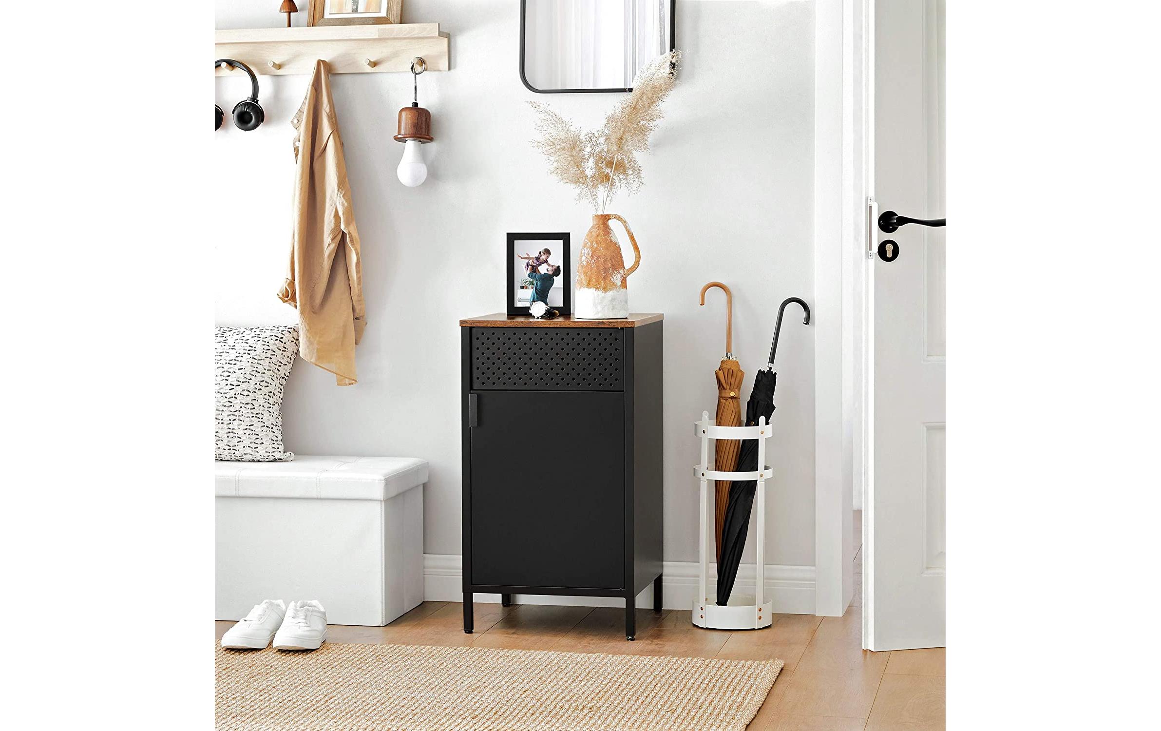 Songmics Kommode 42.5 x 76 cm, Schwarz/Braun