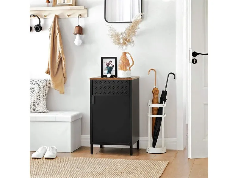 Songmics Kommode 42.5 x 76 cm, Schwarz/Braun Songmics Kommode 42.5 x 76 cm, Schwarz/Braun