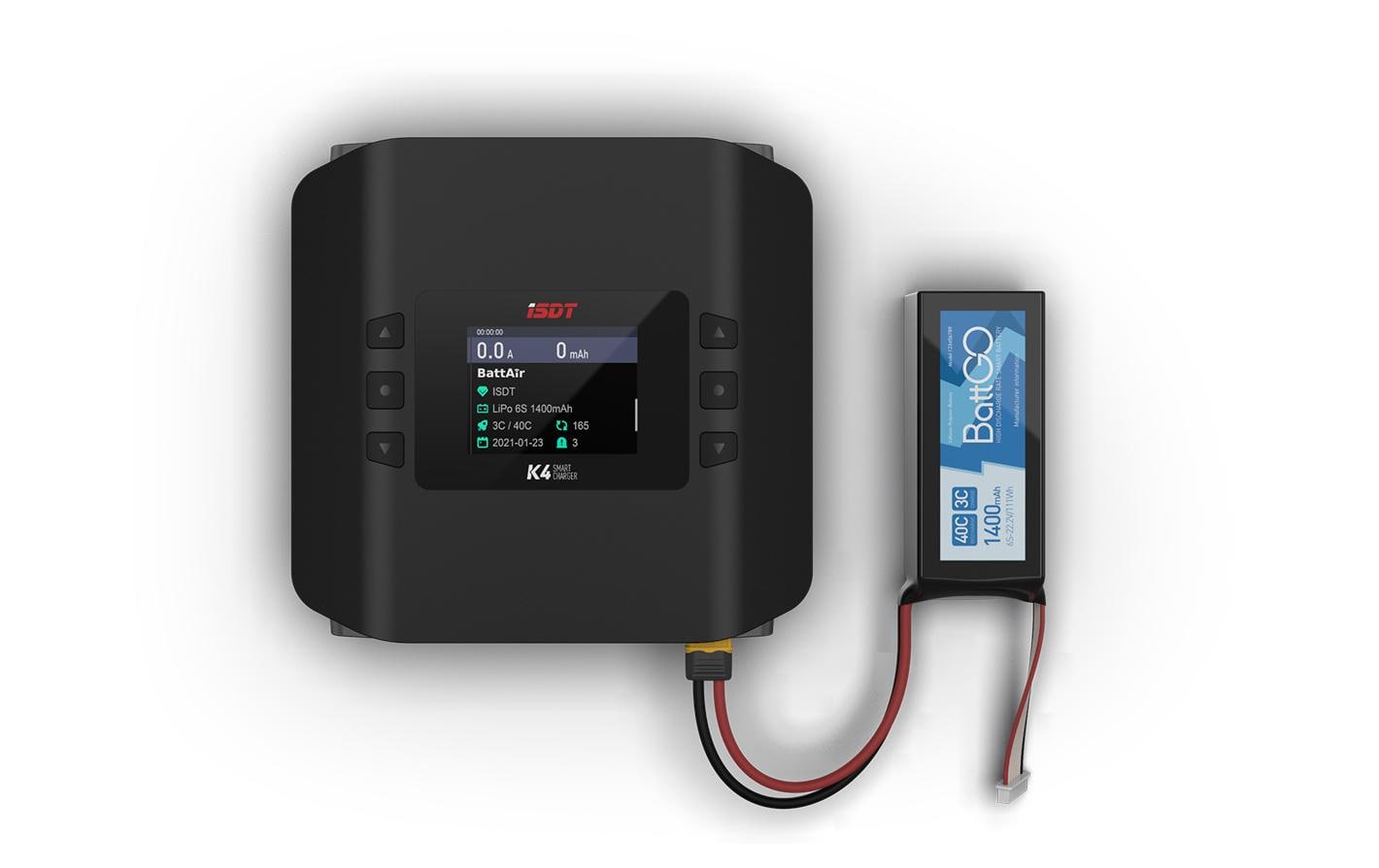 ISDT Dual-Ladegerät K4 AC/DC, 2x 600 W 1-8S