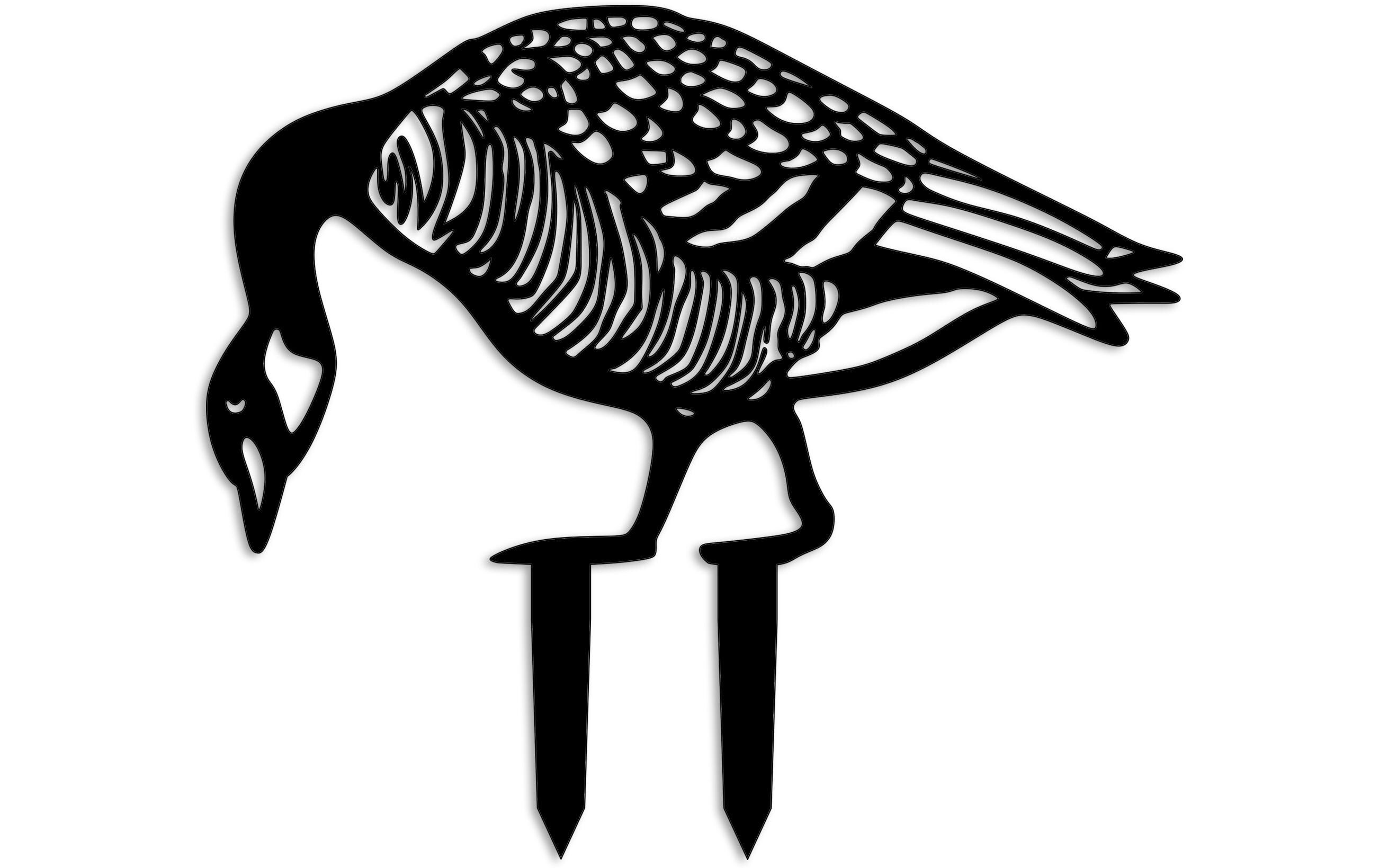 Wallxpert Gartenstecker Ente 44 x 50 cm