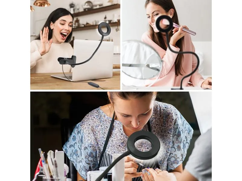Rio LED Ring Light Beauty Station Schwarz Rio LED Ring Light Beauty Station Schwarz