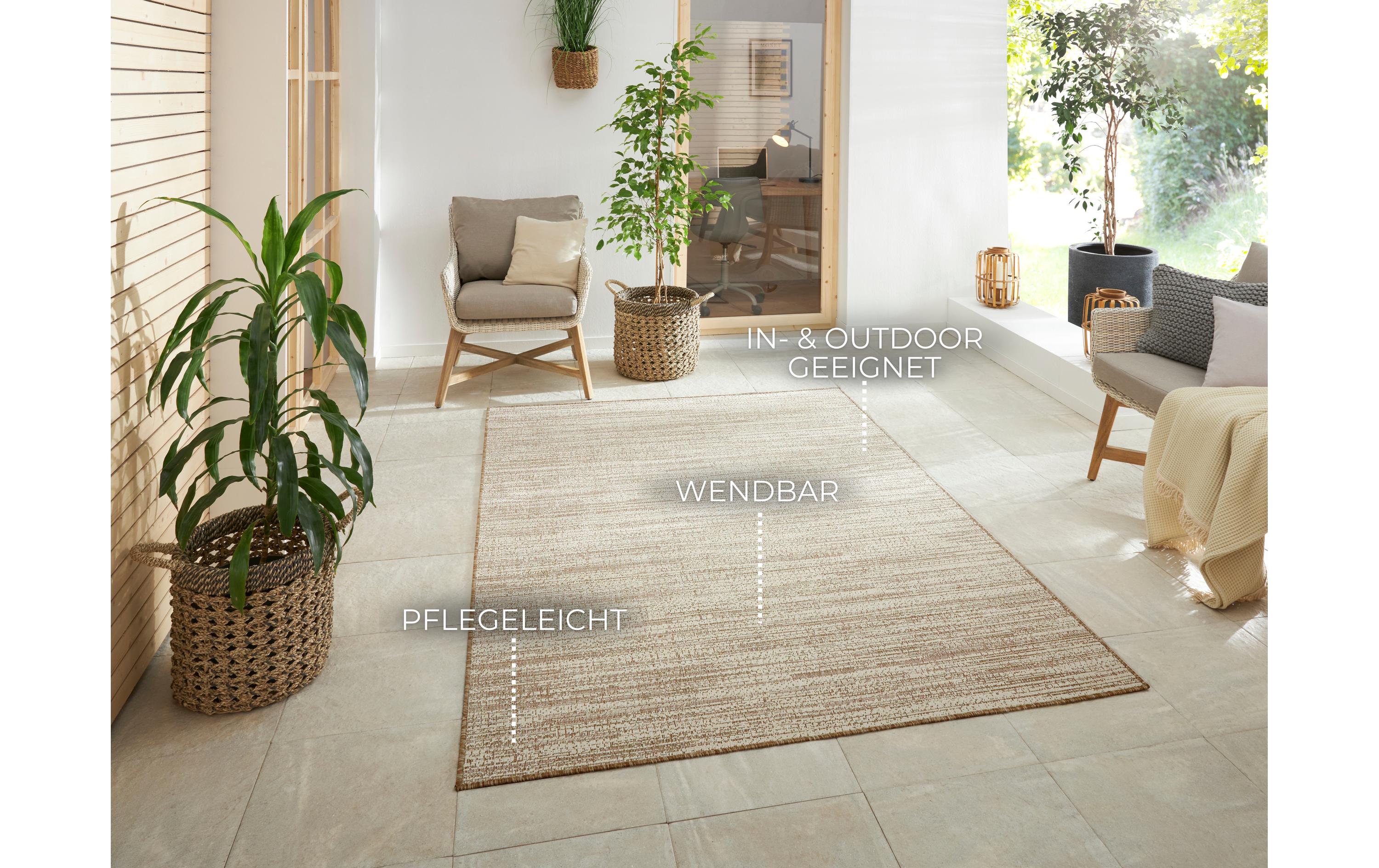 Elle Decoration Teppich Melange 80 x 150 cm, Linen