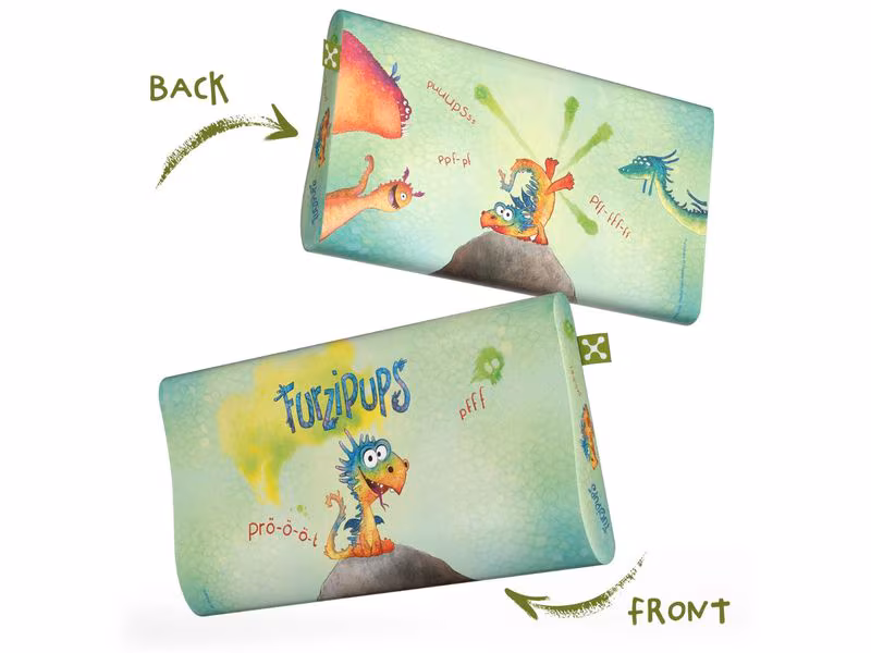 Smartsleep Kinder Kopfkissenbezug Ergonomic Furzipups 50 x 32 cm