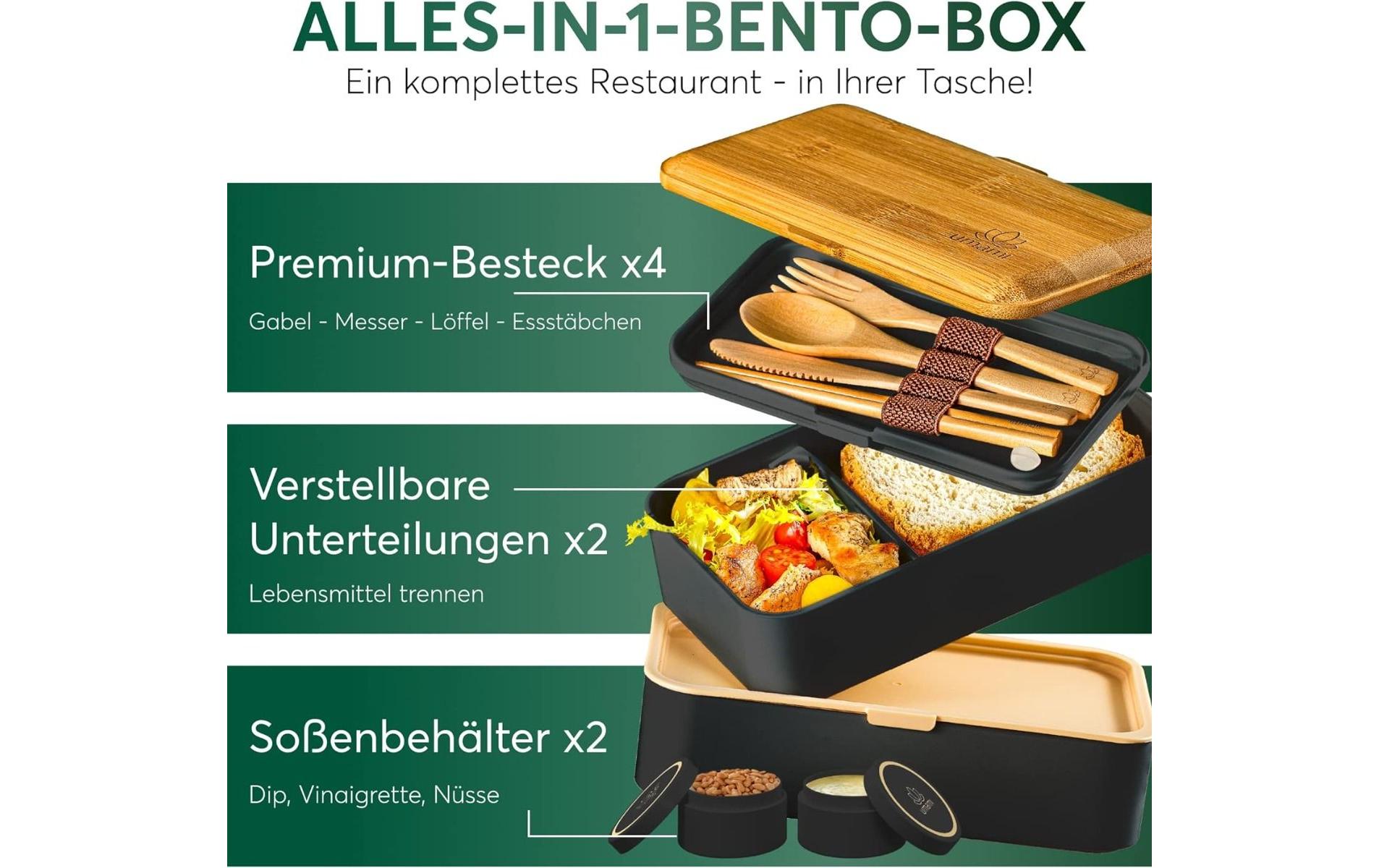 Umami Lunchbox Original L Black und Bamboo