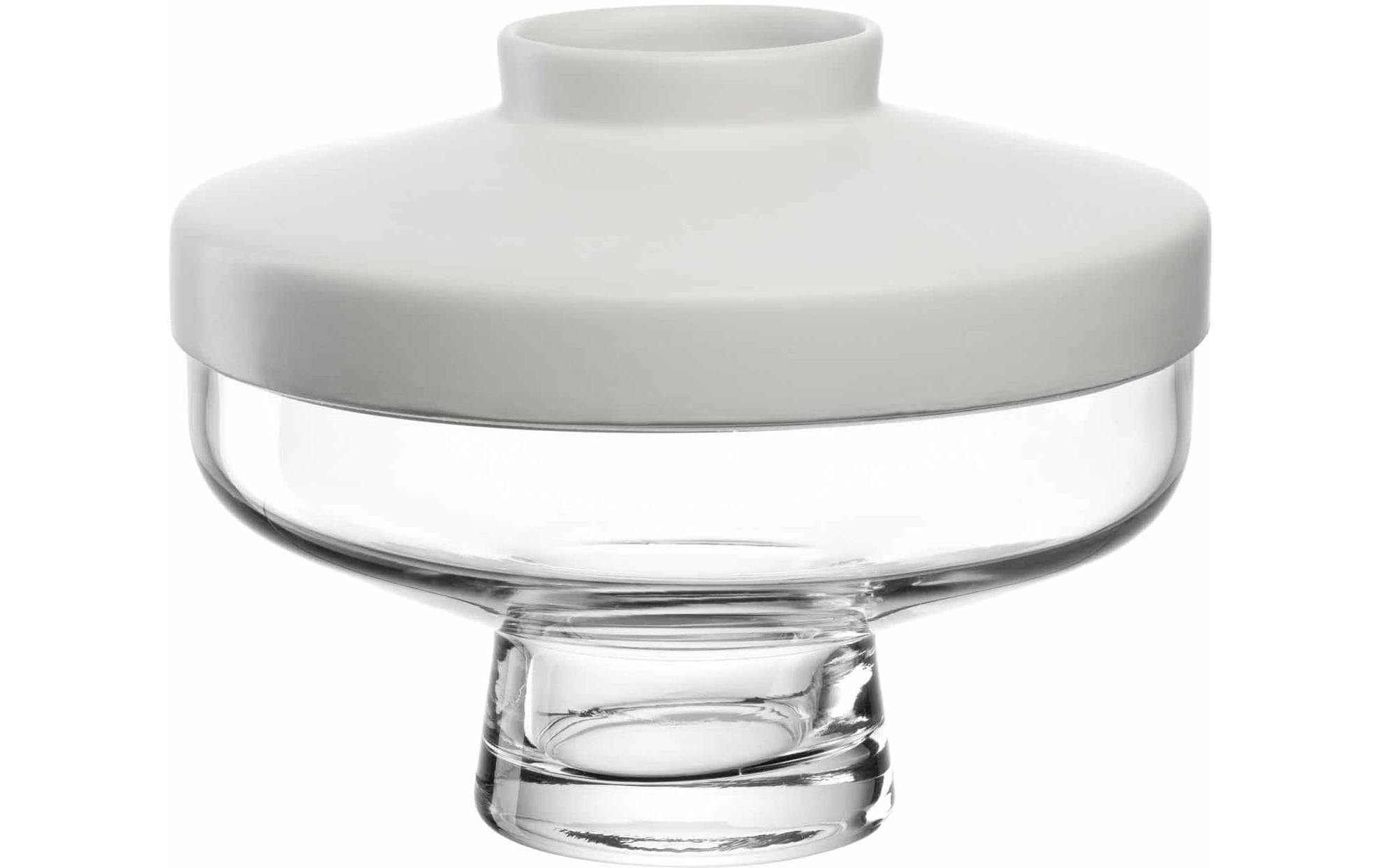 Leonardo Vase + Top Riva 17 cm, Transparent