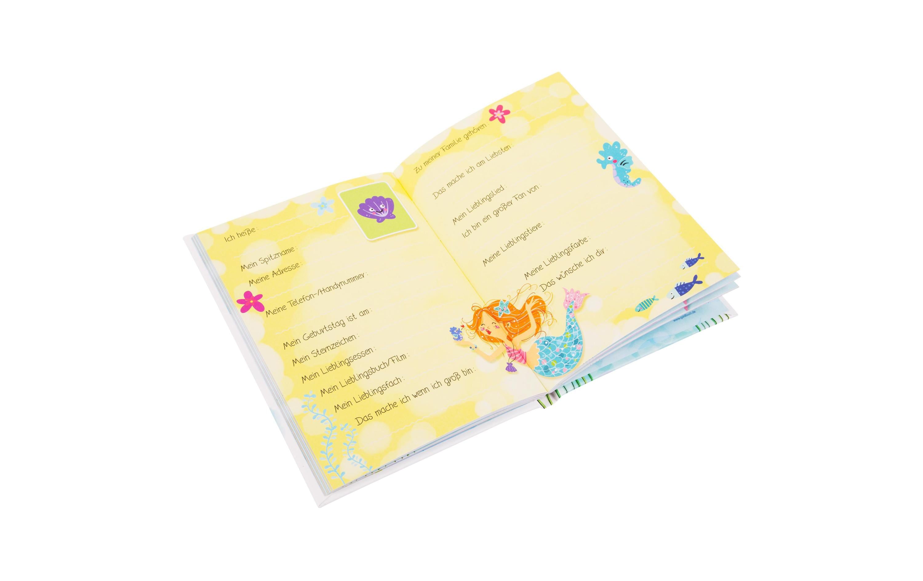 Goldbuch Freundebuch Meerrjungfrau Goldbuch Freundebuch Meerrjungfrau