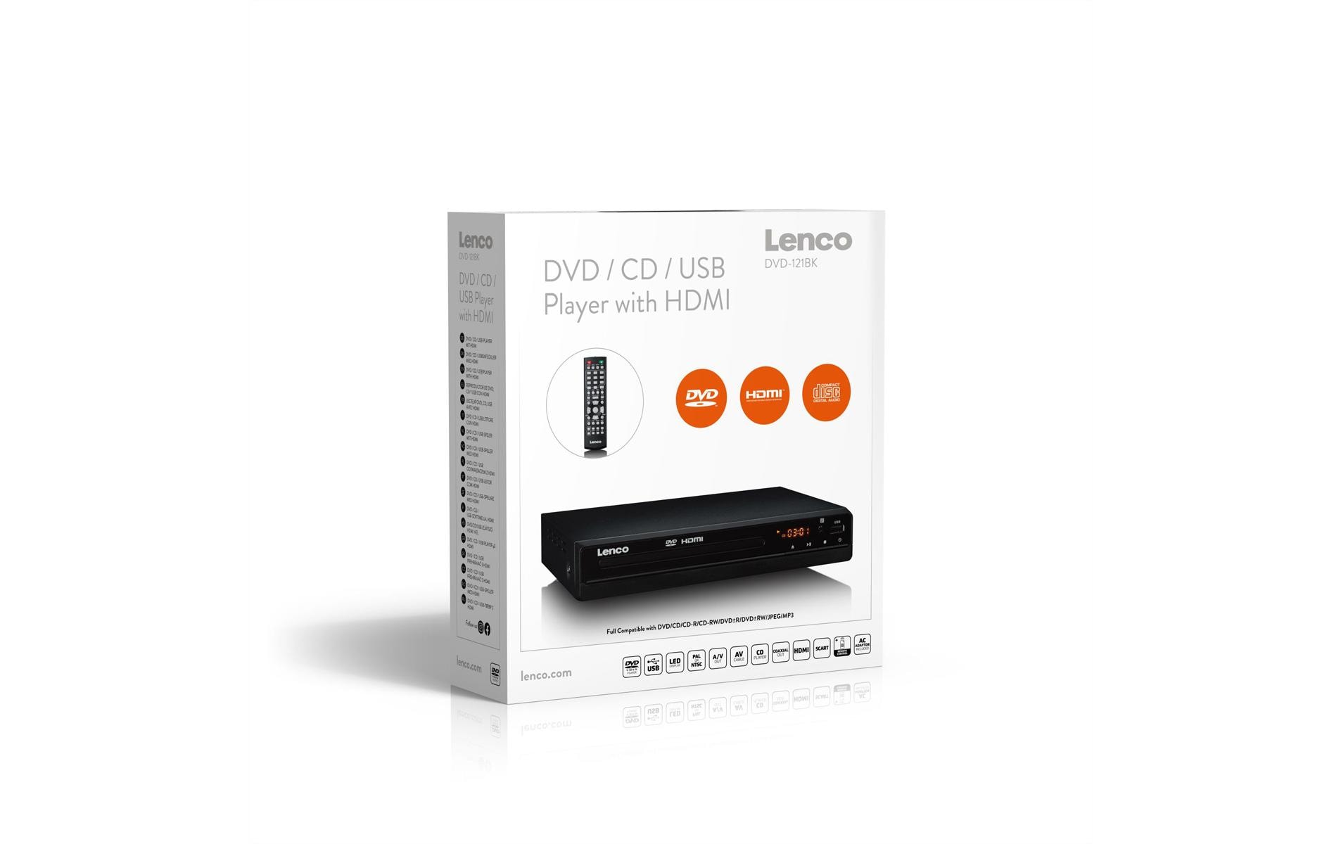 Lenco DVD-Player DVD-121BK USB HDMI SCART