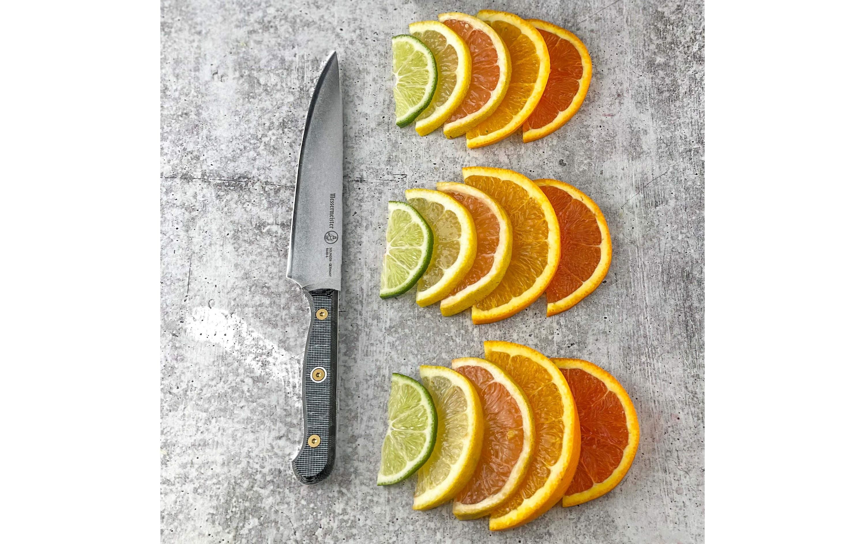 Messermeister Universalmesser Custom 15 cm, Blau/Silber