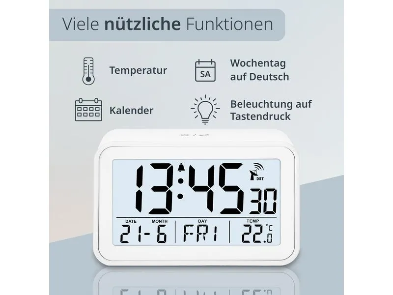 ADE Funkwecker digital Weiss ADE Funkwecker digital Weiss