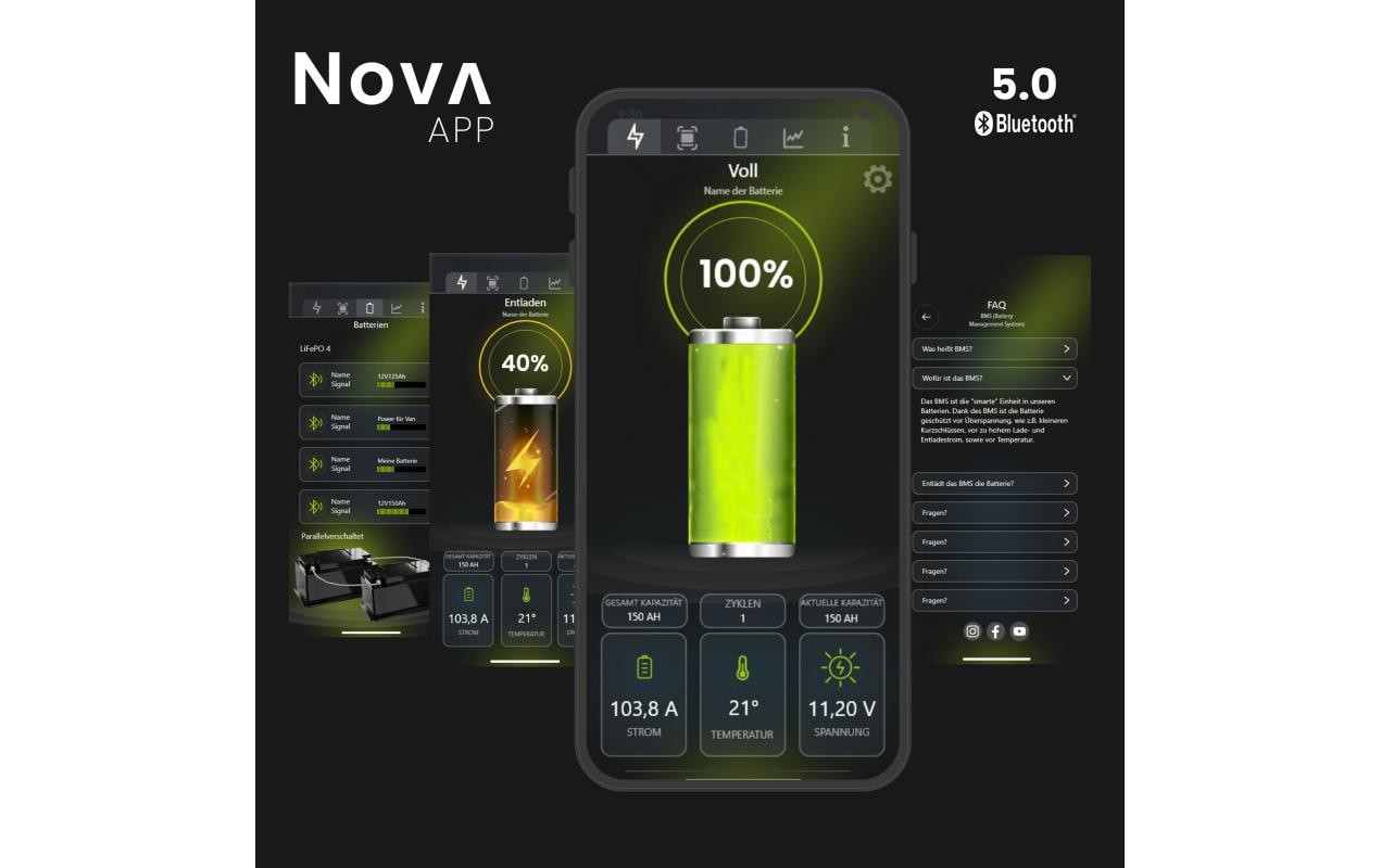 WATTSTUNDE Batterie NOVA Core 100 Ah LiFePO4