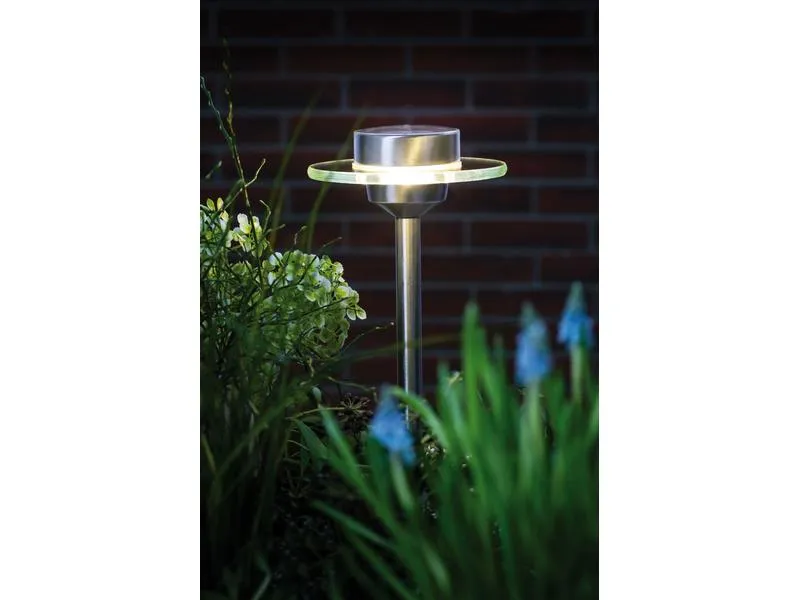 Paulmann Sockelleuchte LED Solarspiess Special Ufo, 3000K, Edelstahl Paulmann Sockelleuchte LED Solarspiess Special Ufo, 3000K, Edelstahl