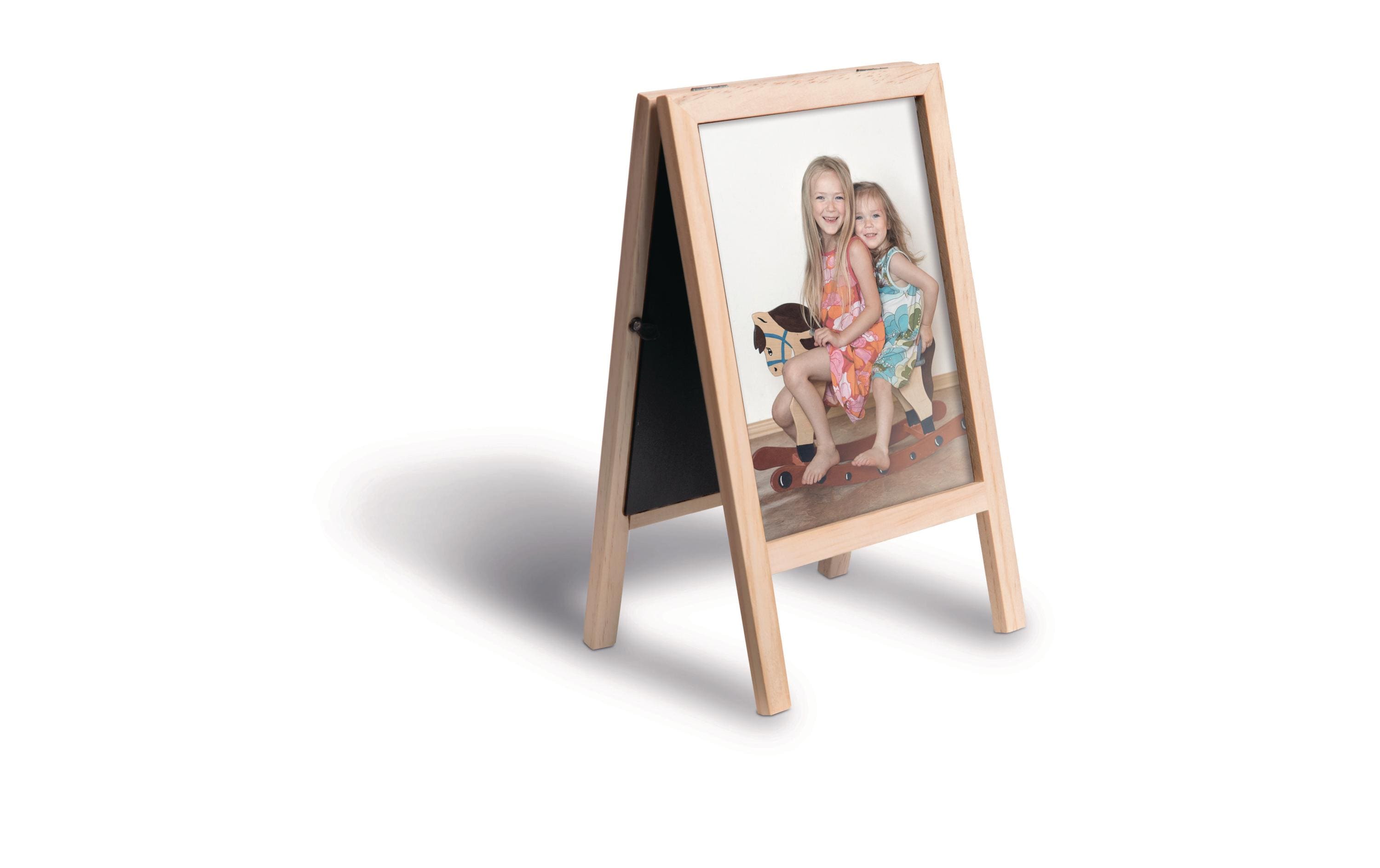 Securit Minikreidetafel Mini 25 x 15.2cm 2 in 1, Hellbraun/Schwarz