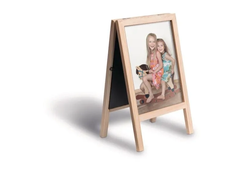 Securit Minikreidetafel Mini 25 x 15.2cm 2 in 1, Hellbraun/Schwarz