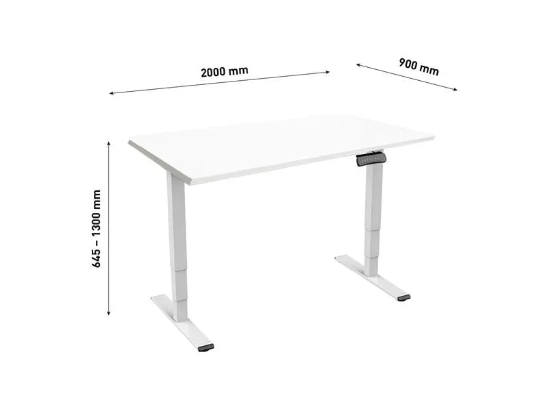Contini RAL 9016 2.0 x 0.9 m Weiss mit Weisser Tischplatte Contini RAL 9016 2.0 x 0.9 m Weiss mit Weisser Tischplatte