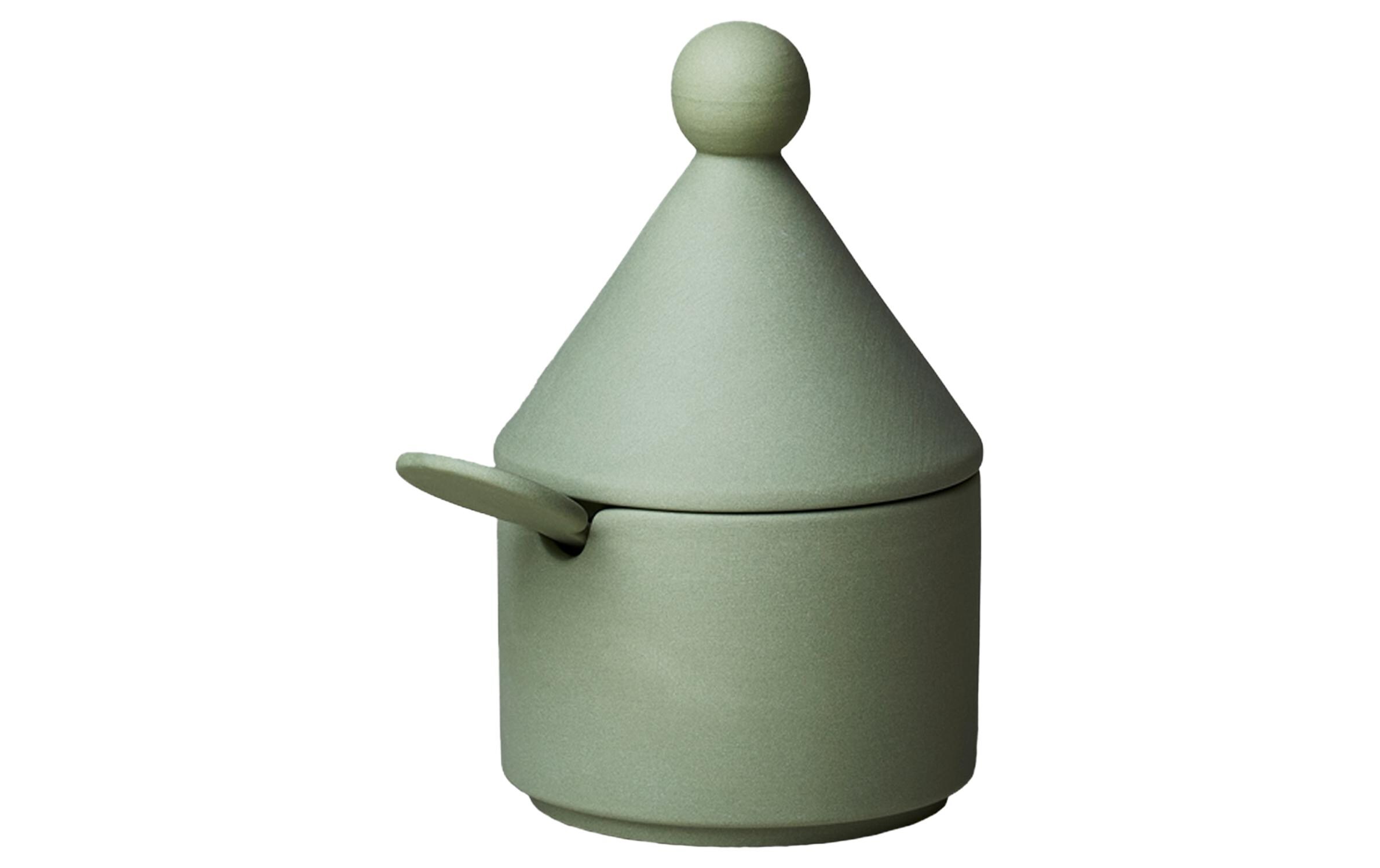 Chic Mic Zuckerdose mit Deckel und Löffel Good Mood Eucalyptus