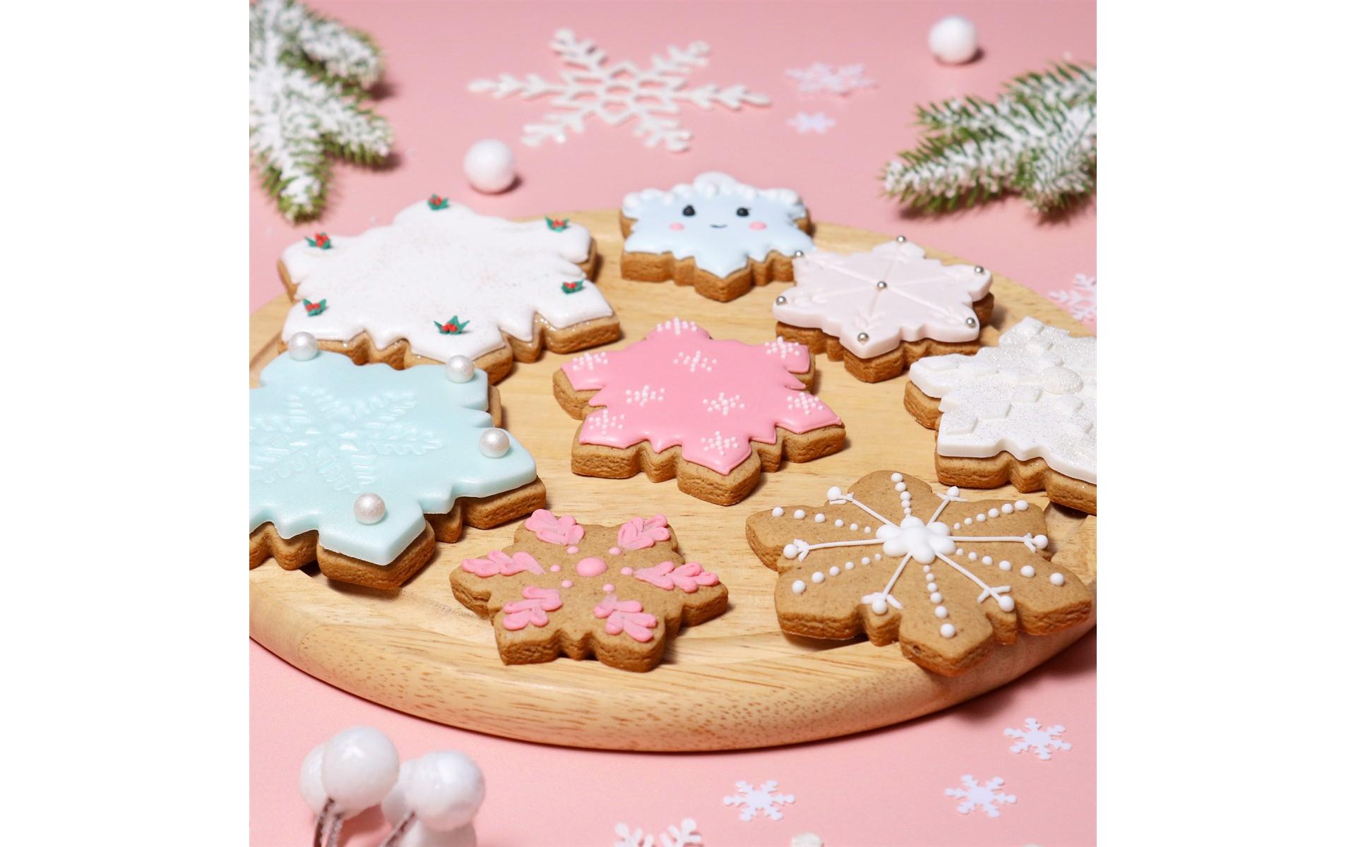 PME Guetzli-Ausstecher Schneeflocke 3 Stück Weiss