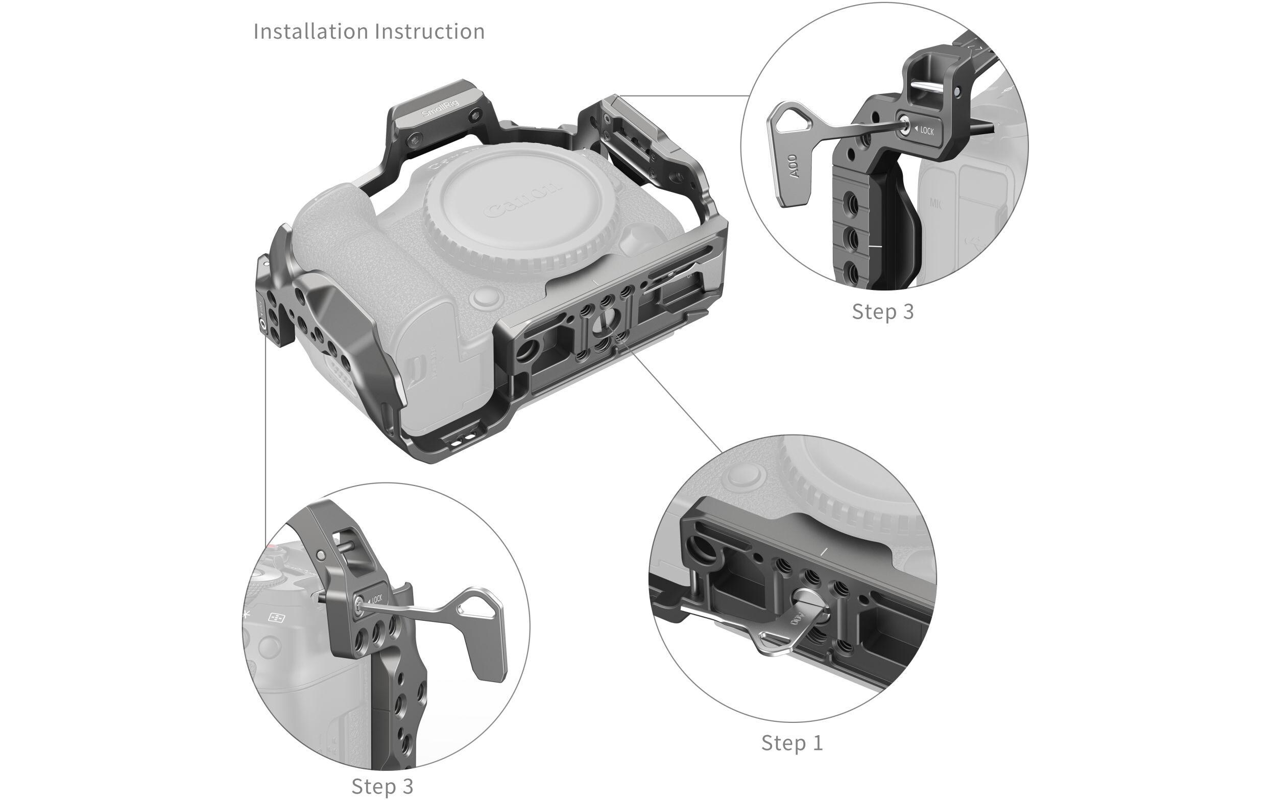 Smallrig HawkLock Schnellwechselkäfig für Canon EOS R5 Mark II