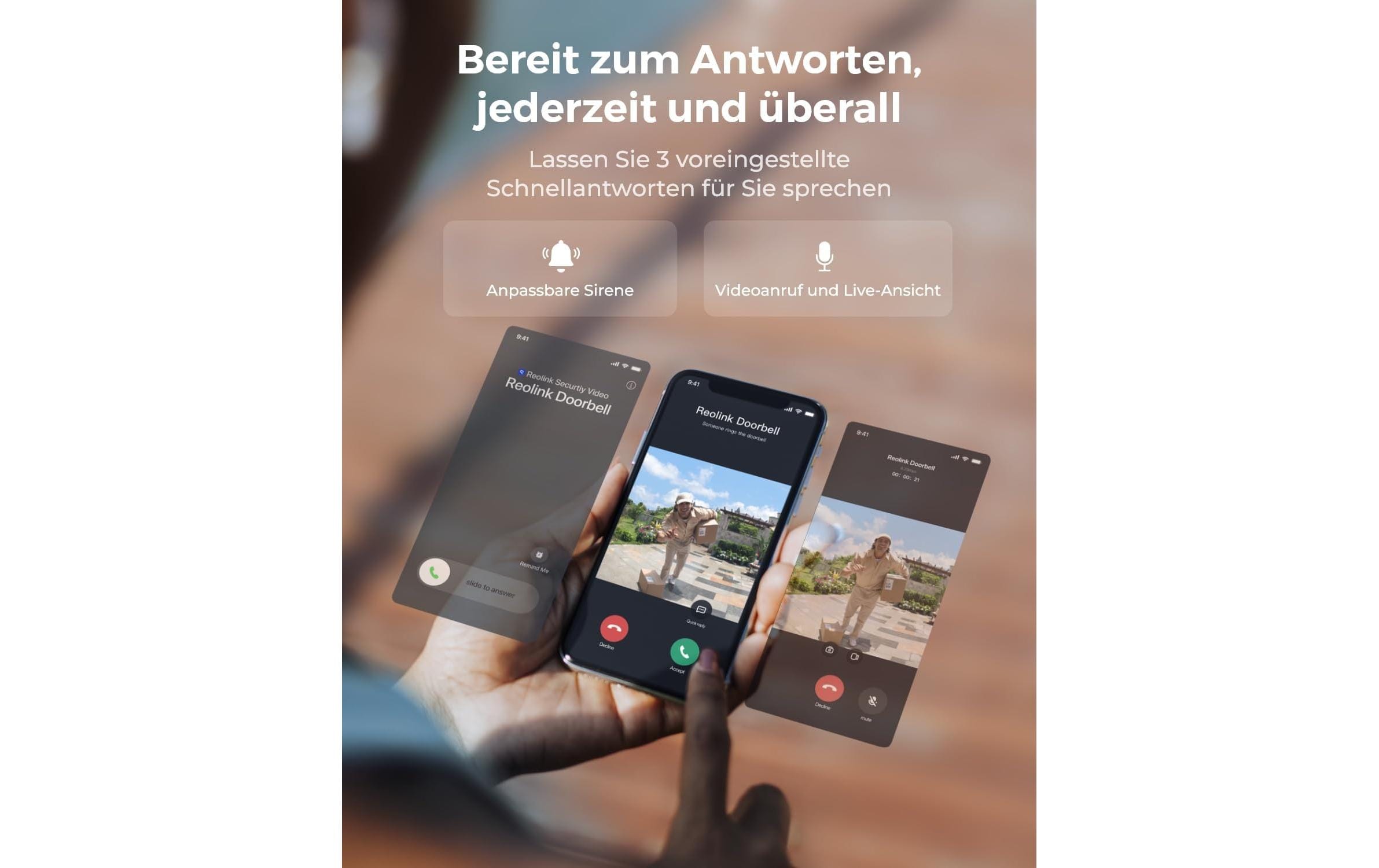 Reolink D340B 2K+ WiFi Video Doorbell