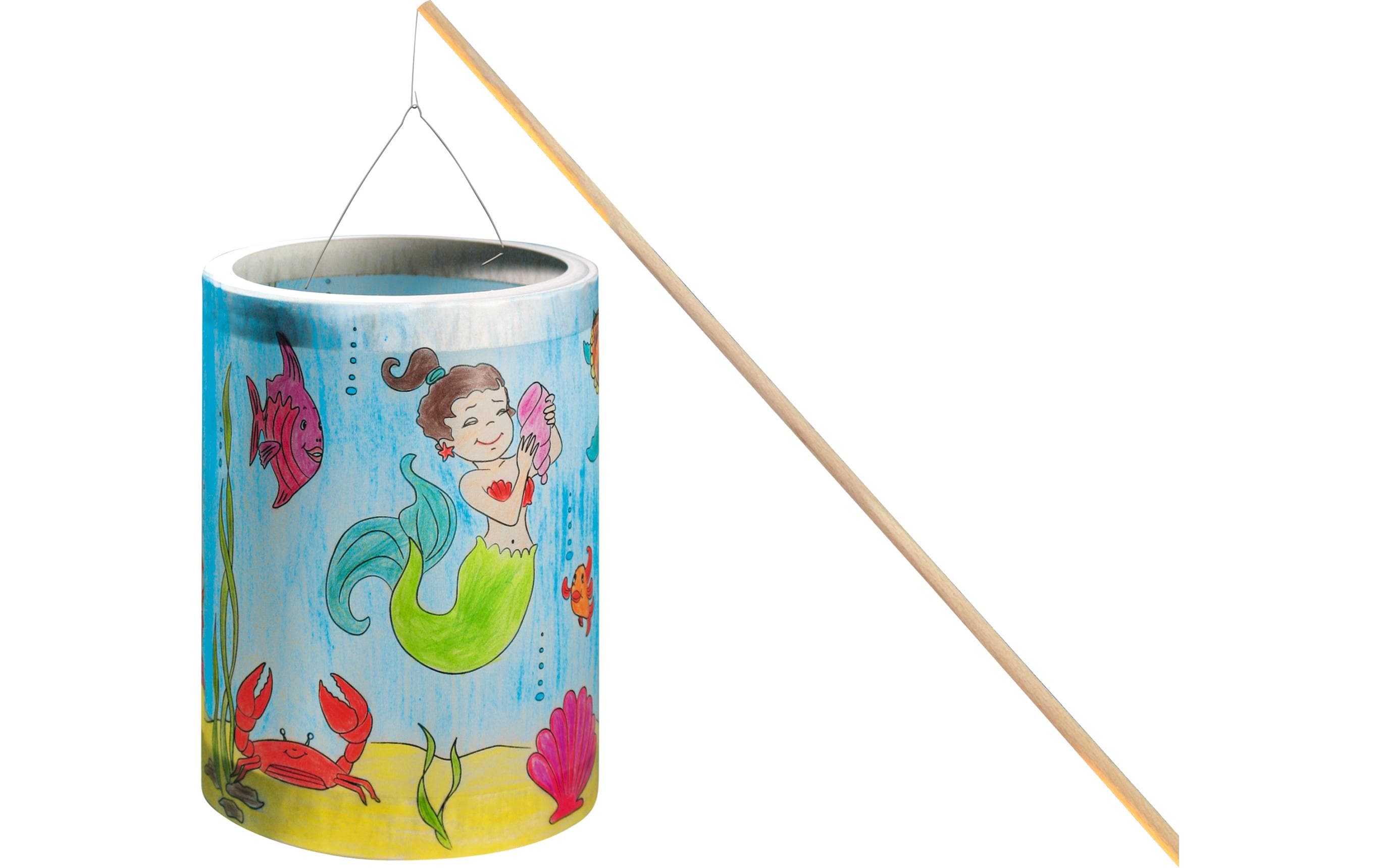 URSUS Laternen-Bastelset Meerjungfrau Mehrfarbig