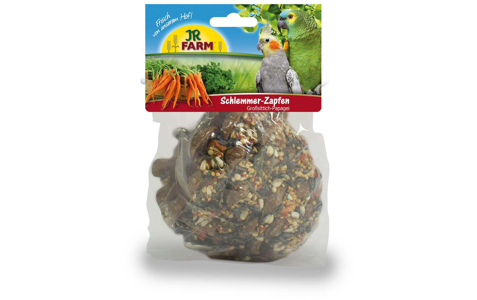 JR Farm Schlemmer-Zapfen für Grosssittiche & Papageien, 195 g JR Farm Schlemmer-Zapfen für Grosssittiche & Papageien, 195 g