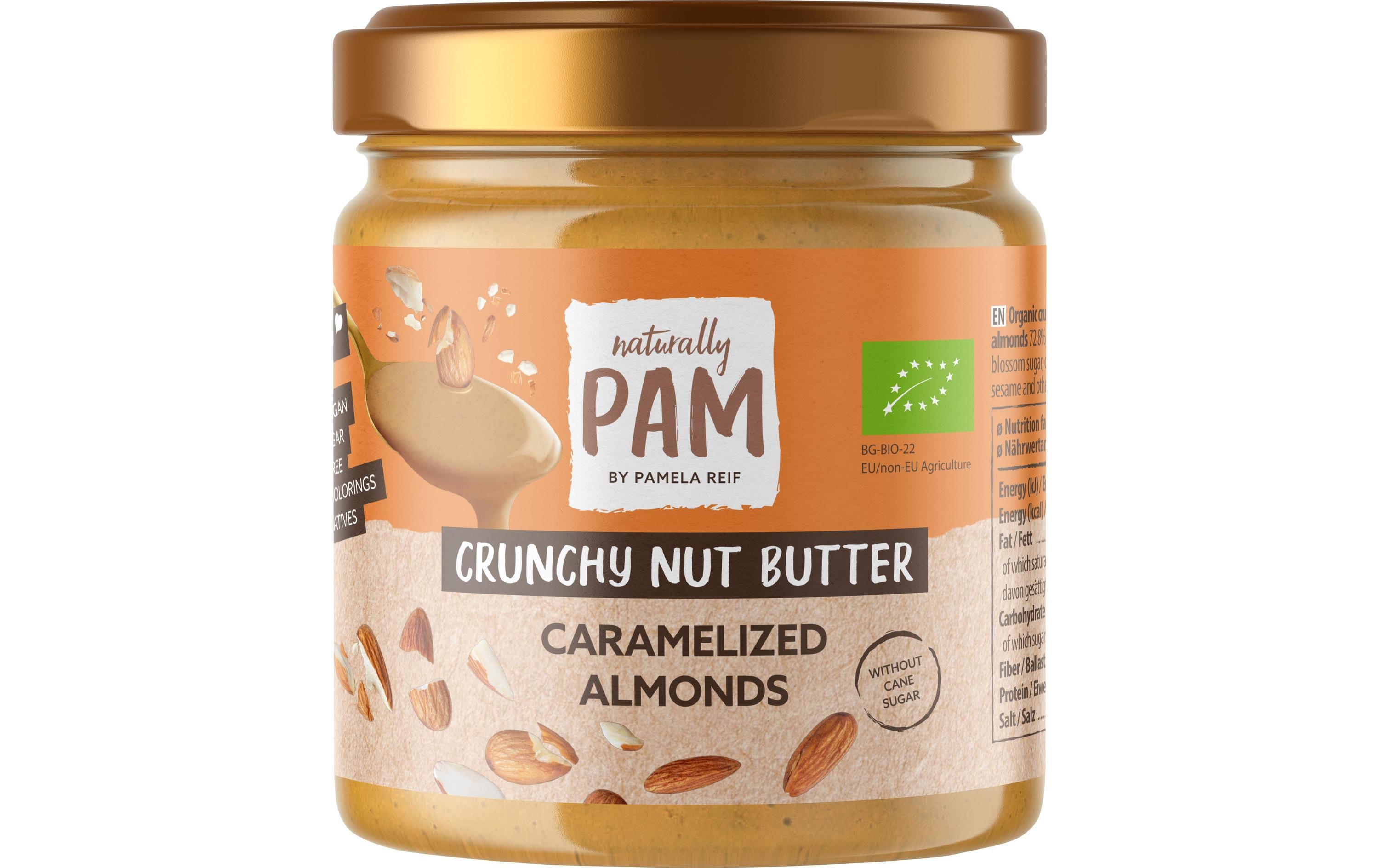 Naturally Pam Brotaufstrich Bio Crunchy Nut Butter Gebrannte Mandeln 200 g