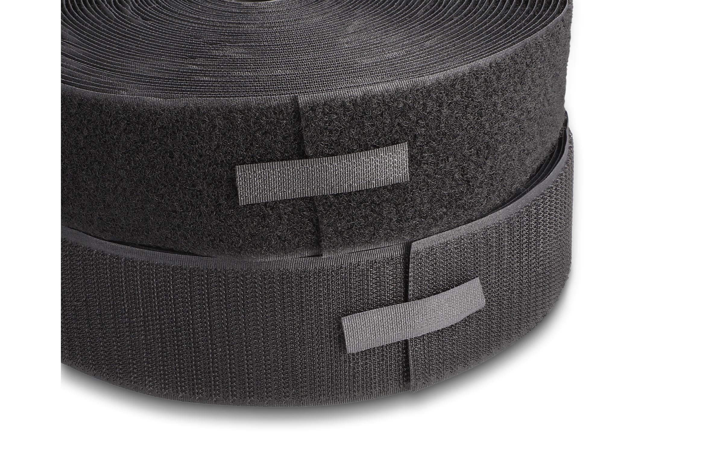 Delock Klettband 25m x 50mm Strapazierfähig Schwarz